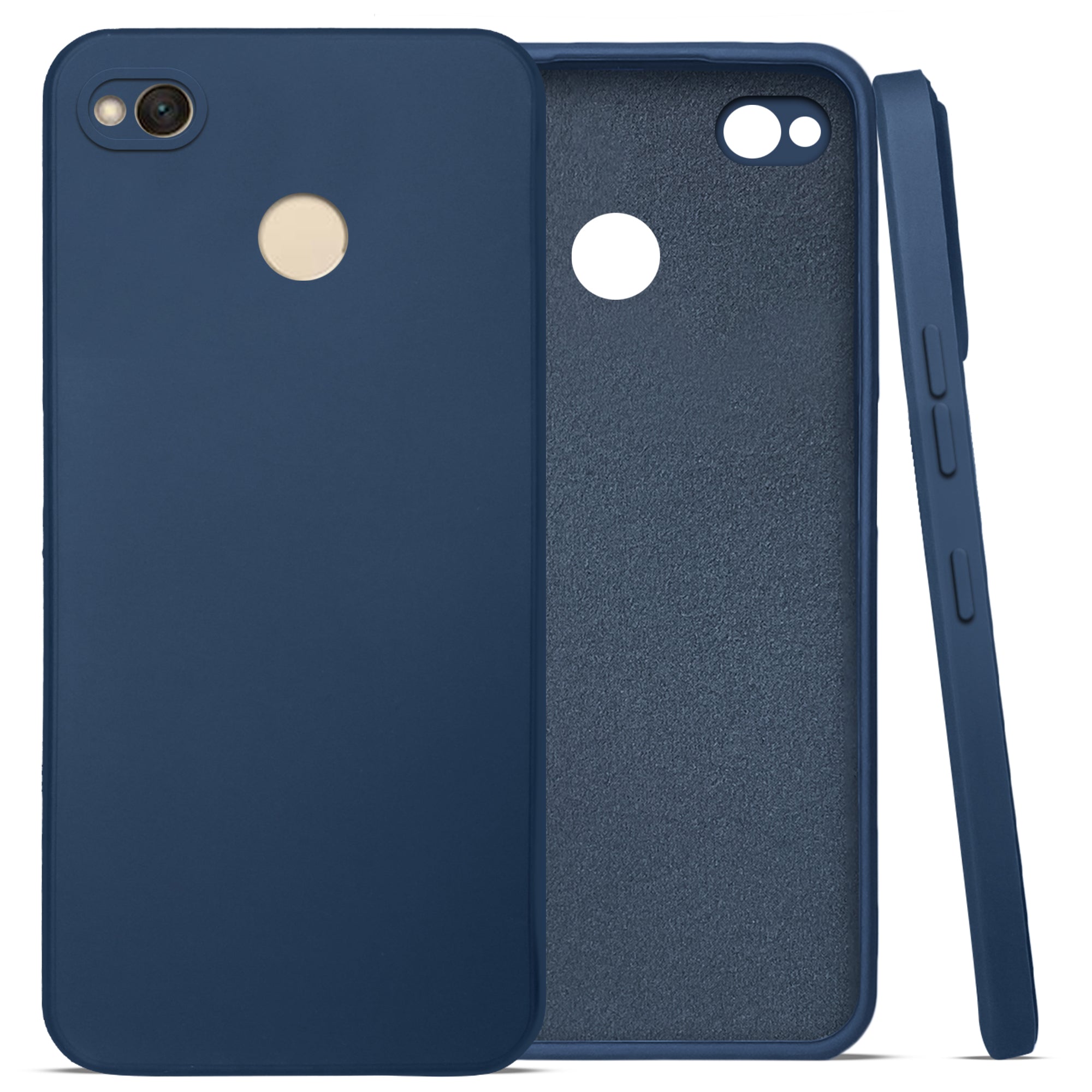 For Xiaomi Redmi 4X Back Cover Case (Matte Finish Silicone with Inside Fiber cloth |Black)
