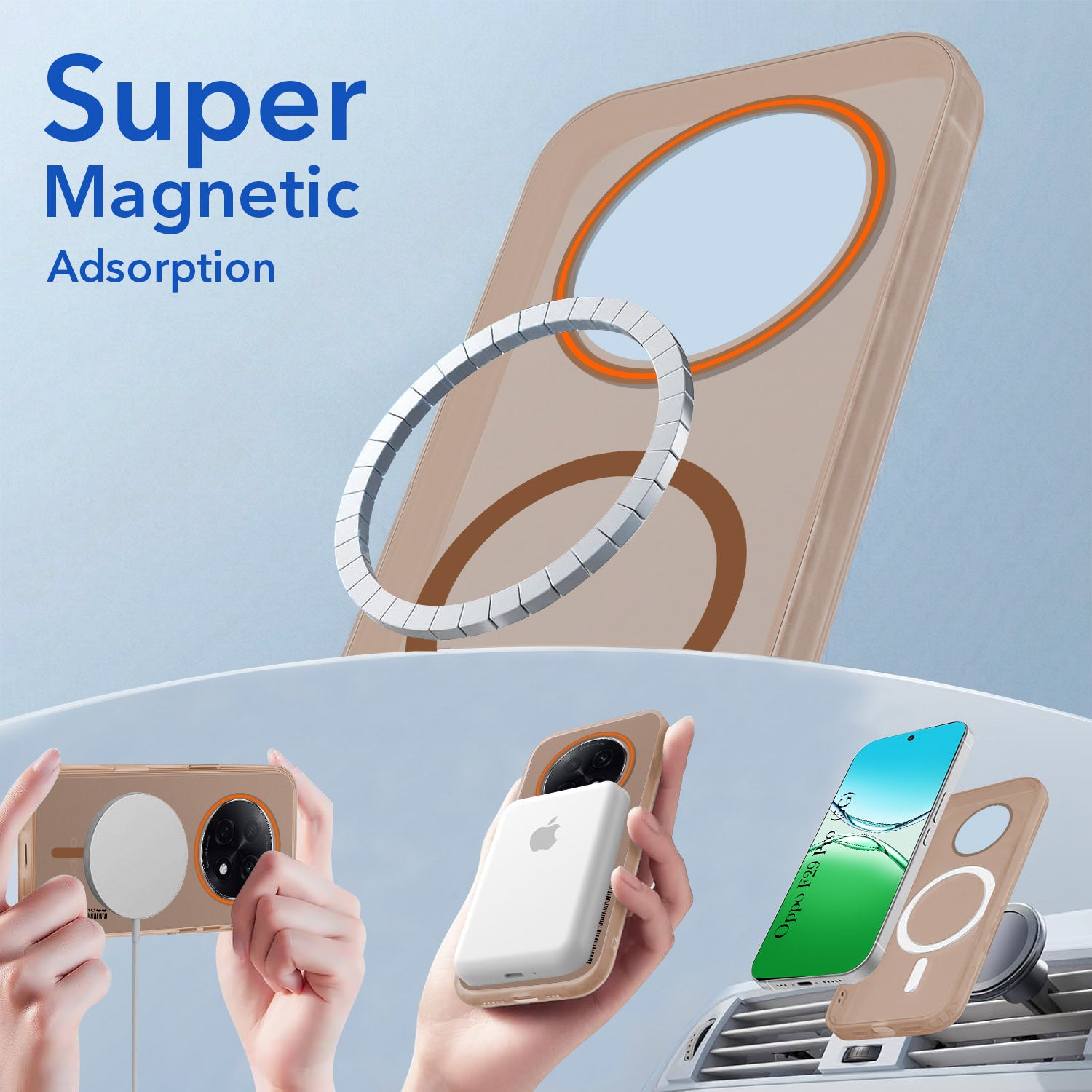 For Oppo F29 Pro Back Cover Case (Soft Touch | Camera Bump Protection | MagSafe Compatible | Matte Finish)