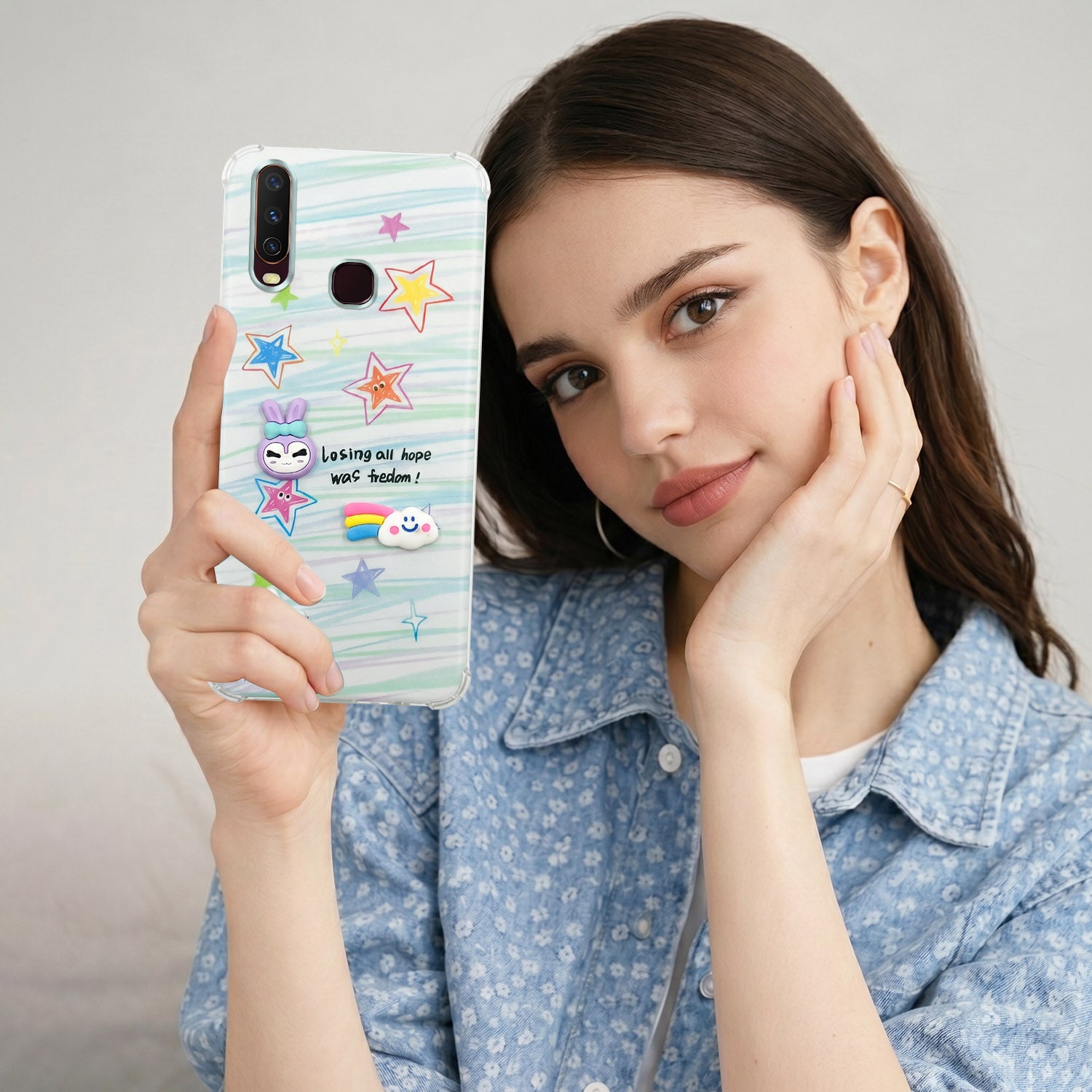 For Vivo Y12 | Y15 | Y17 Back Cover Case (3D Cute Cartoons | Hard Back Side Soft | Matte Premium Finish | HD Printing)