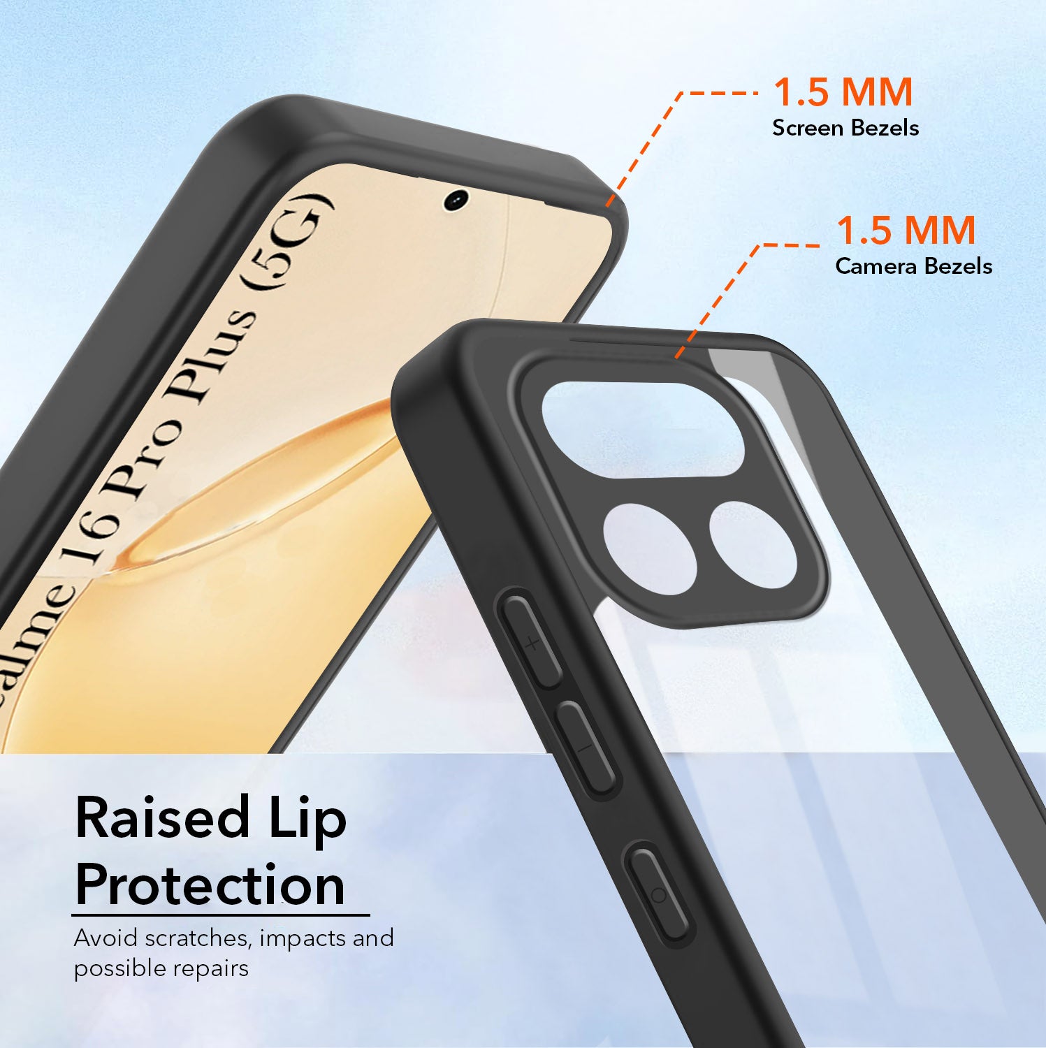 For Realme 16 Pro Plus 5G Back Cover Case Ultra-Hybrid (Lifetime Anti Yellow | Anti Scratch | Crystal Clear Shockproof)