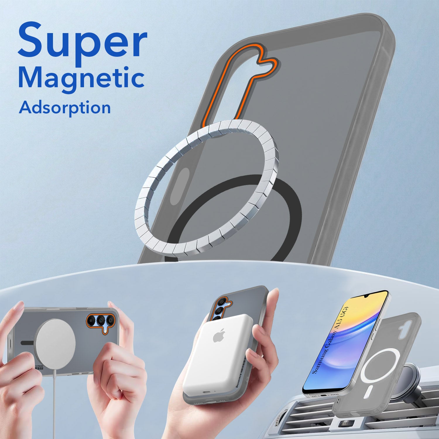For Samsung Galaxy A15 5G Back Cover Case (Soft Touch | Camera Bump Protection | MagSafe Compatible | Matte Finish)