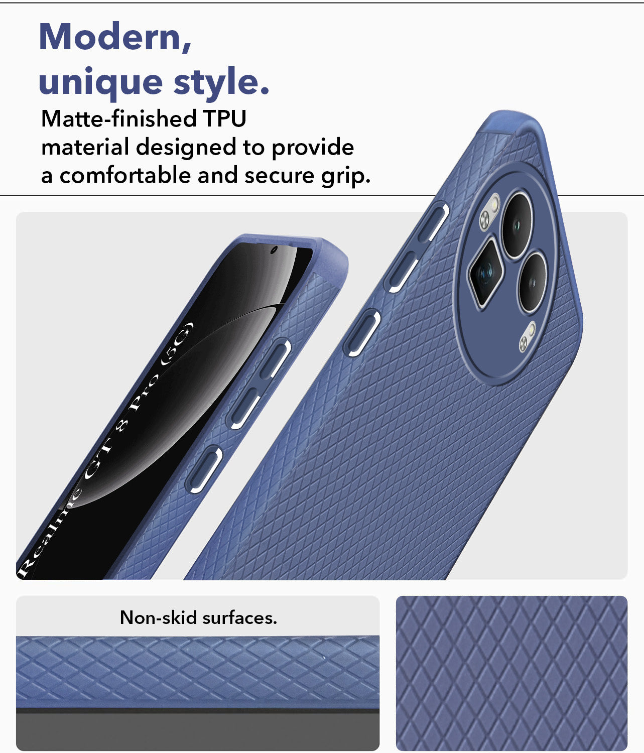 For Realme GT 8 Pro Back Cover Case Liquid Silicone (Camera Protection | Side Grip Texture | Soft and Flexible)