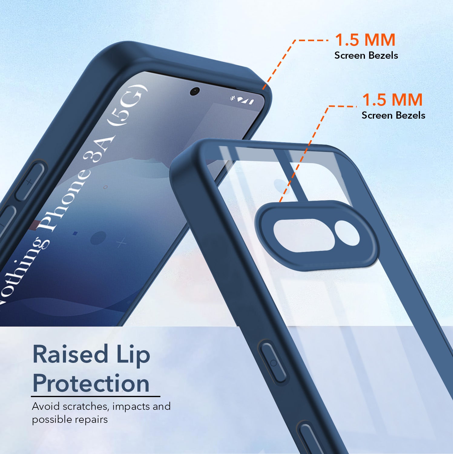 For Nothing Phone 3A Back Cover Case (Lifetime Anti Yellow | Anti Scratch | Crystal Clear Shockproof)