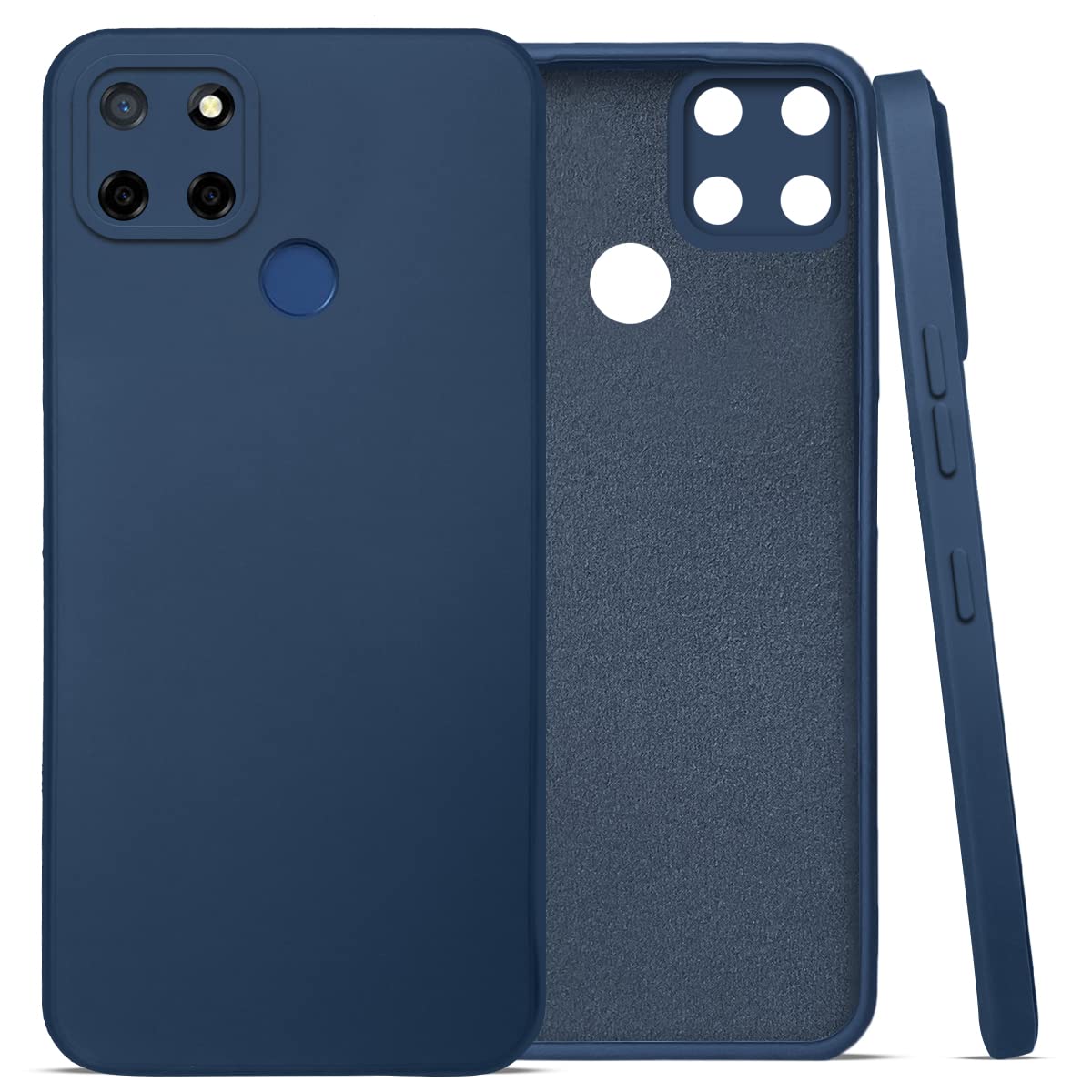 For Realme Narzo 30A Back Cover Case (Inside Fiber Cloth | Smooth Matte Finish | Elegant Professional Look)