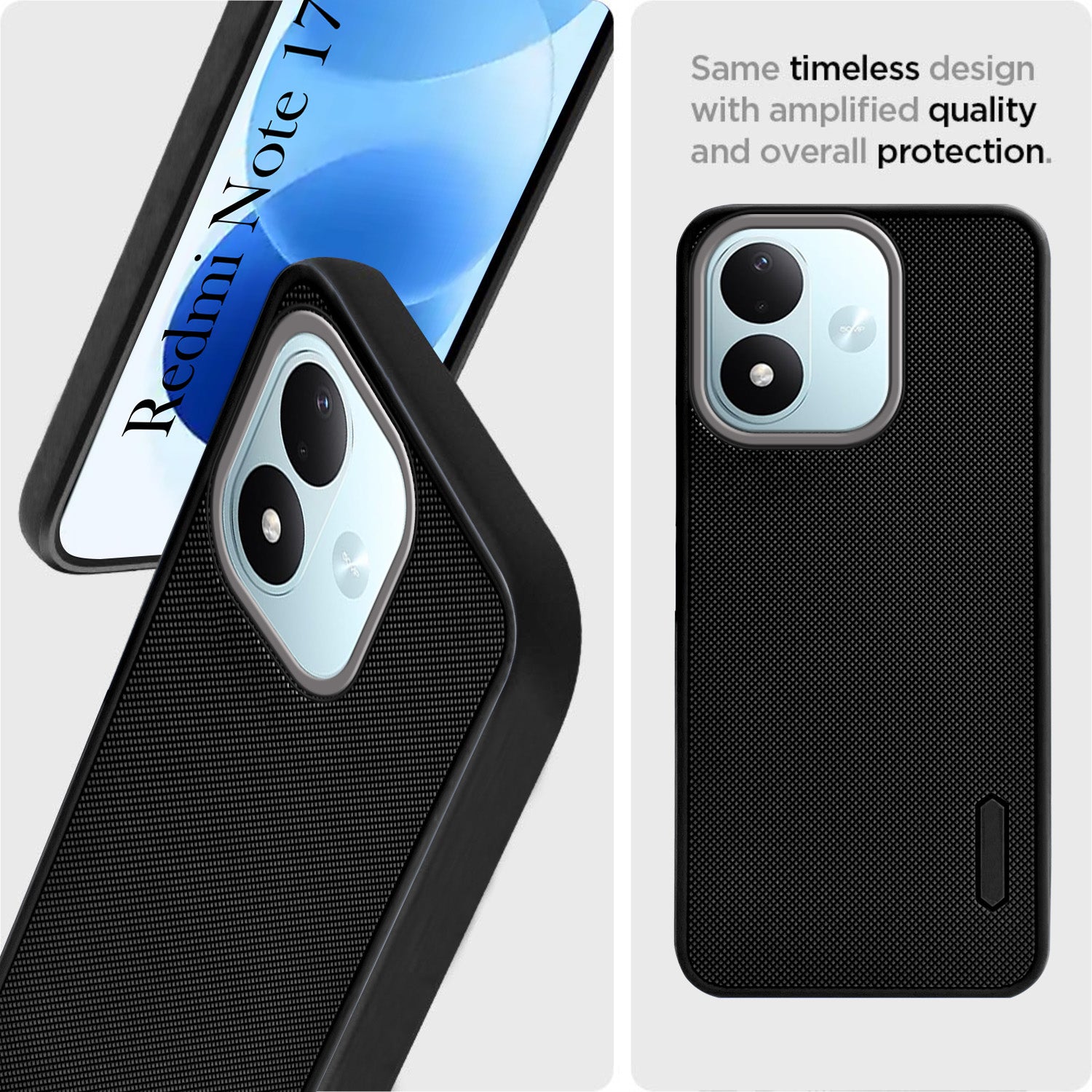 For Redmi Note 17 5G Back Cover Case Rubberised (Textured Grip Design| Micro-Fiber Cloth Inside | Slim and Light Weight | Soft Touch and Feel)