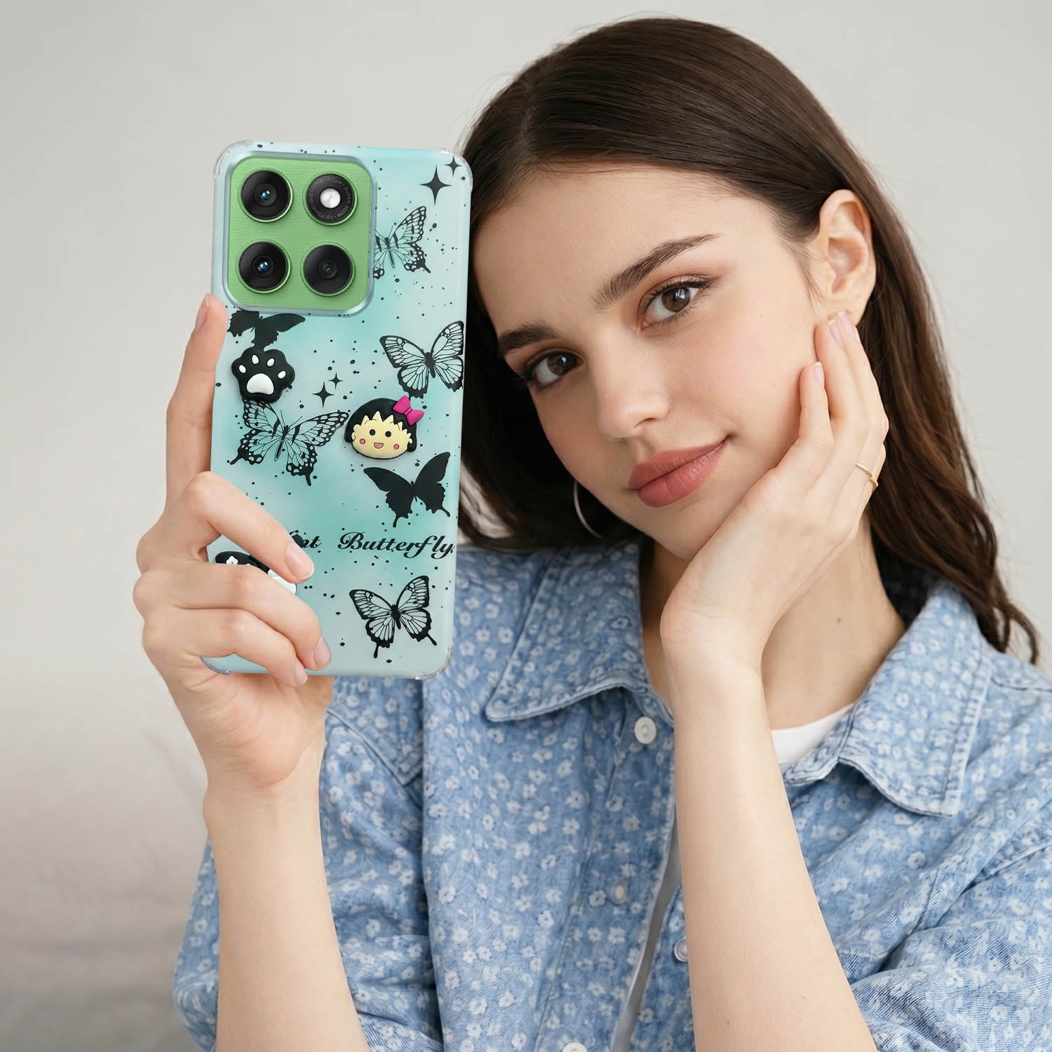 For Motorola Moto Edge 60 Back Cover Case (3D Cute Cartoons | Hard Back Side Soft | Matte Premium Finish | HD Printing)