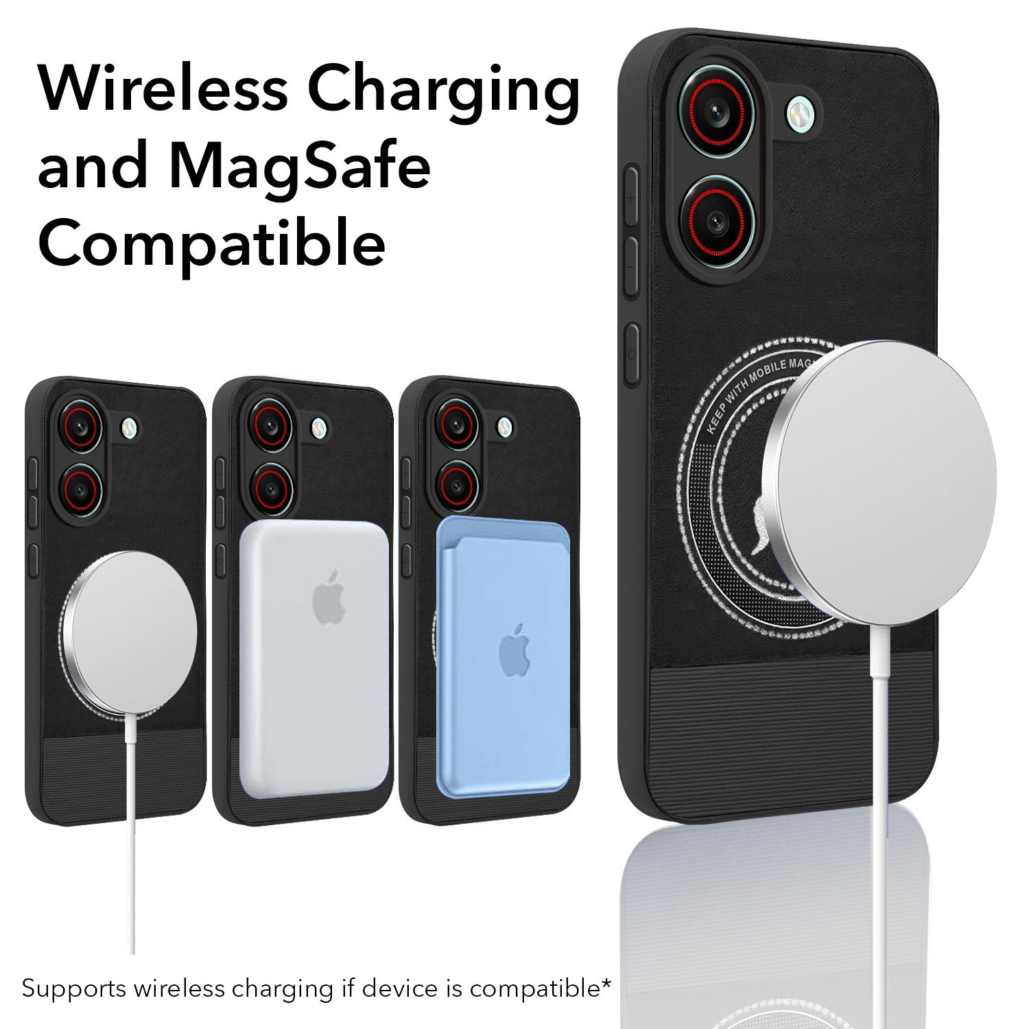 For Redmi Turbo 5 Back Cover Case PU Leather Finish (Professional Minimalist Texture | MagSafe Compatile | Camera Protection | Sleek Sober Formal)