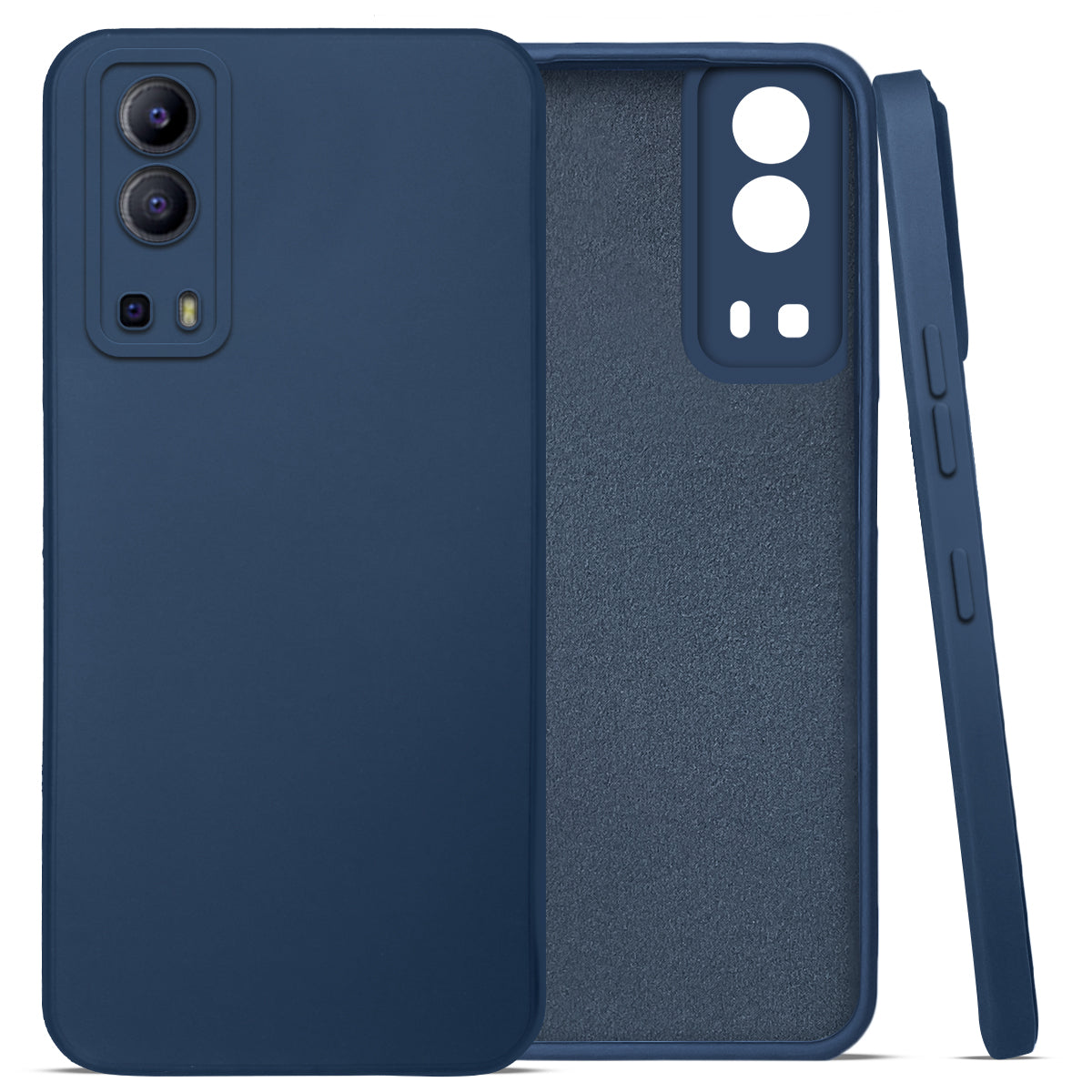 For Vivo iQOO Z3 5G  Back Cover Case ( Matte Finish Silicone with Inside Fiber cloth)