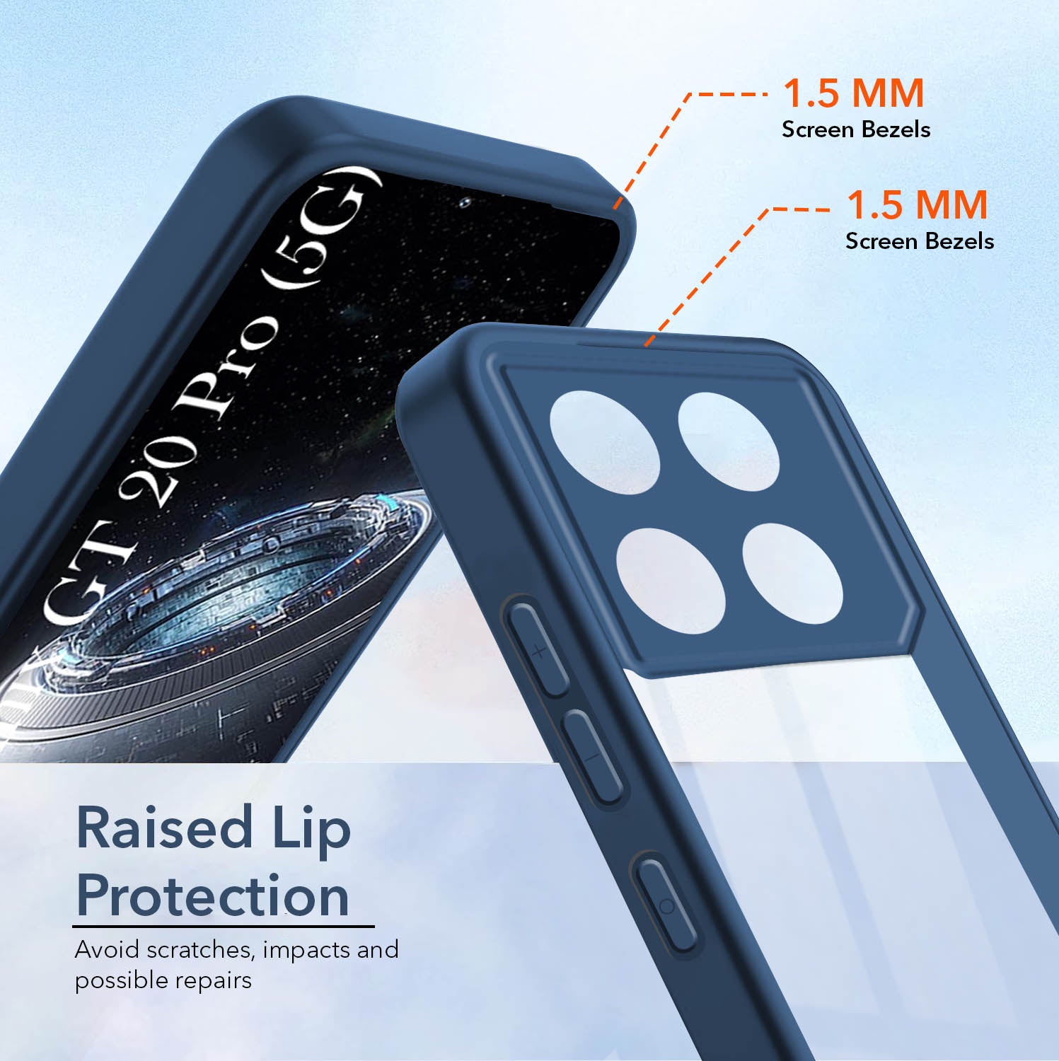 For Infinix GT 20 Pro 5G Back Cover Case (Lifetime Anti Yellow | Anti Scratch | Crystal Clear Shockproof)