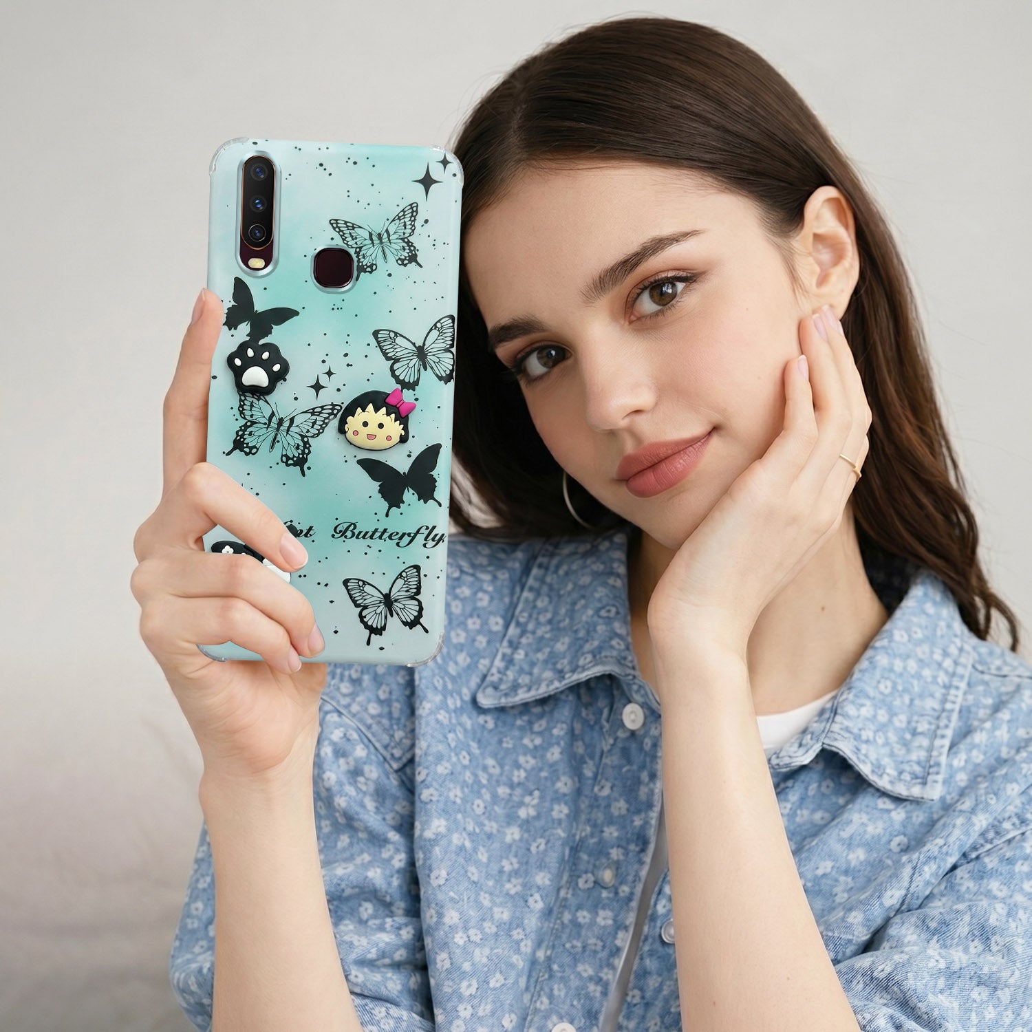 For Vivo Y12 | Y15 | Y17 Back Cover Case (3D Cute Cartoons | Hard Back Side Soft | Matte Premium Finish | HD Printing)