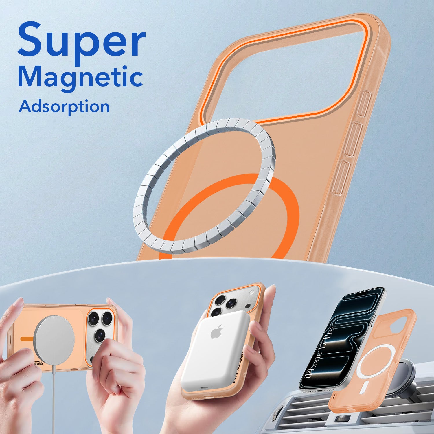 For Apple iPhone 17 Pro Back Cover Case (Soft Touch | Camera Bump Protection | MagSafe Compatible | Matte Finish)