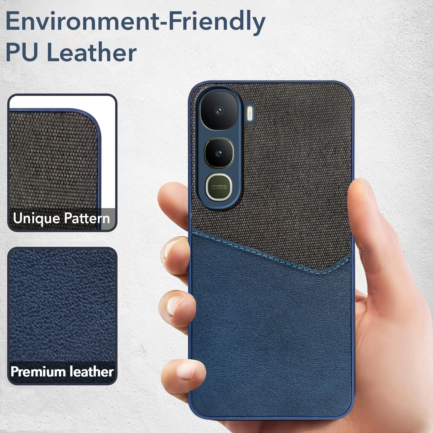 For Vivo Y400 Back Cover Case (Dual PU Leather Stitch | Professional Minimalist | Soft and Flexible)