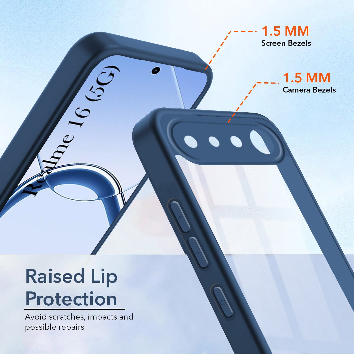 For Realme 16 Back Cover Case Ultra-Hybrid (Lifetime Anti Yellow | Anti Scratch | Crystal Clear Shockproof)