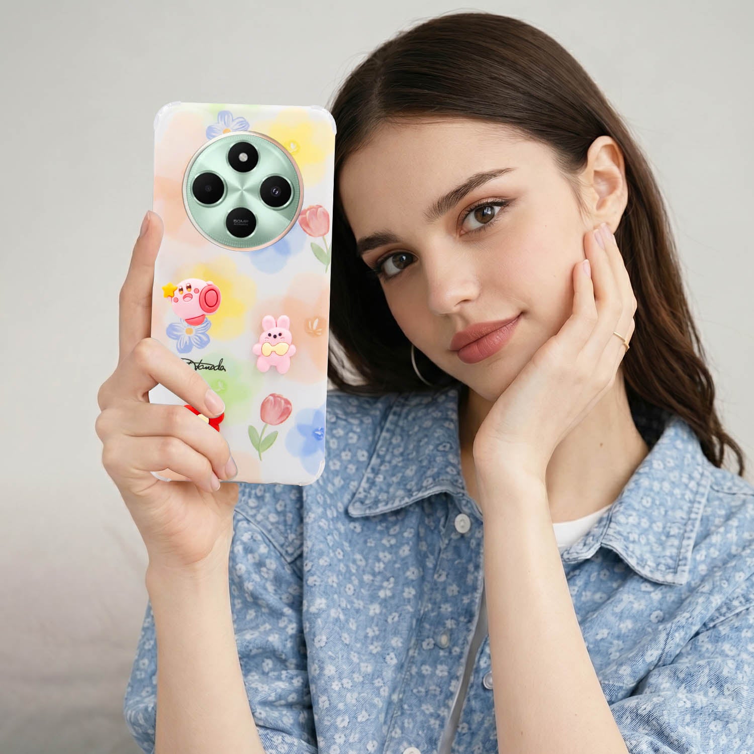 For Poco C75 | Poco M7 Back Cover Case (3D Cute Cartoons | Hard Back Side Soft | Matte Premium Finish | HD Printing)