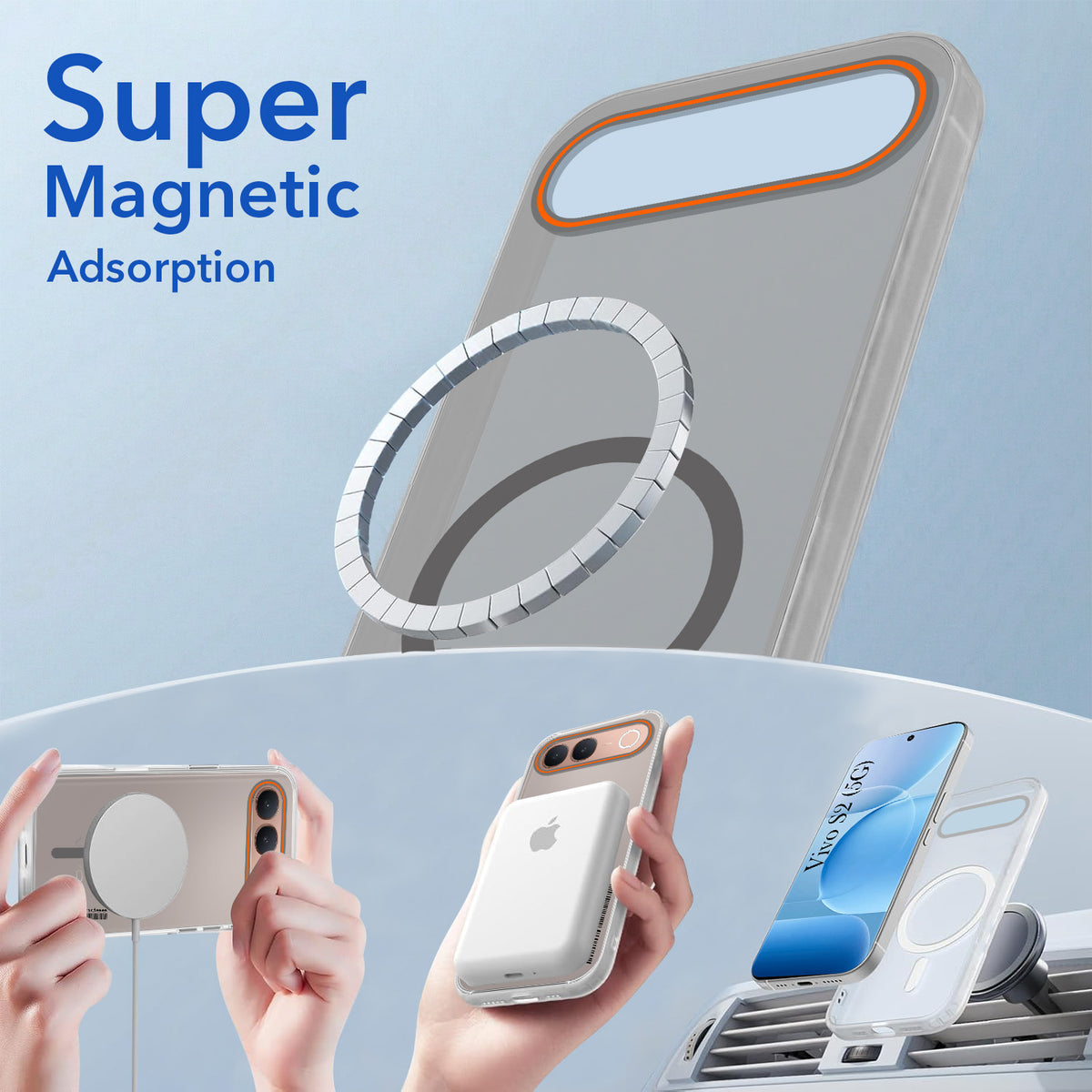 For Vivo S2 5G Back Cover Case (Soft Touch | Camera Bump Protection | MagSafe Compatible | Matte Finish)