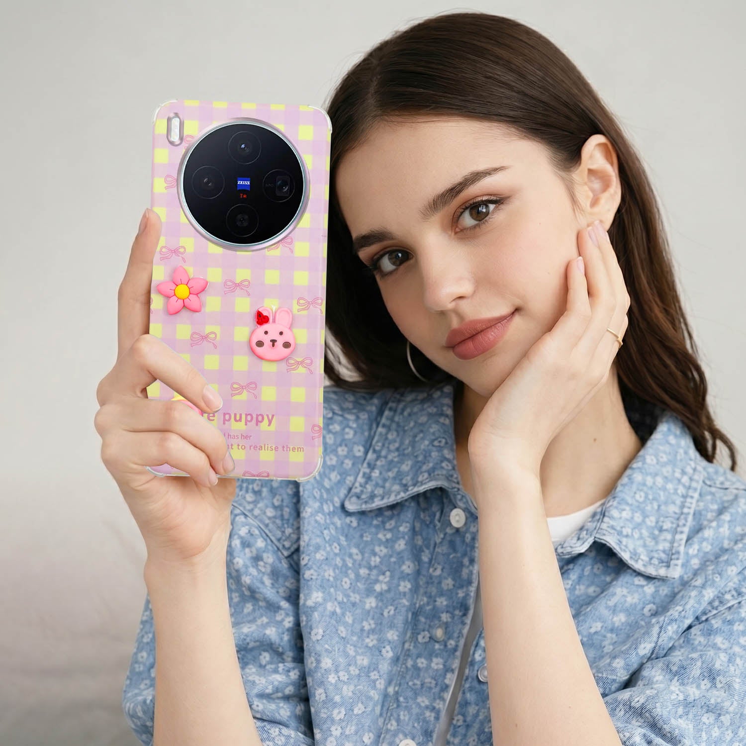 For Vivo X300 5G Back Cover Case (3D Cute Cartoons | Hard Back Side Soft | Matte Premium Finish | HD Printing)