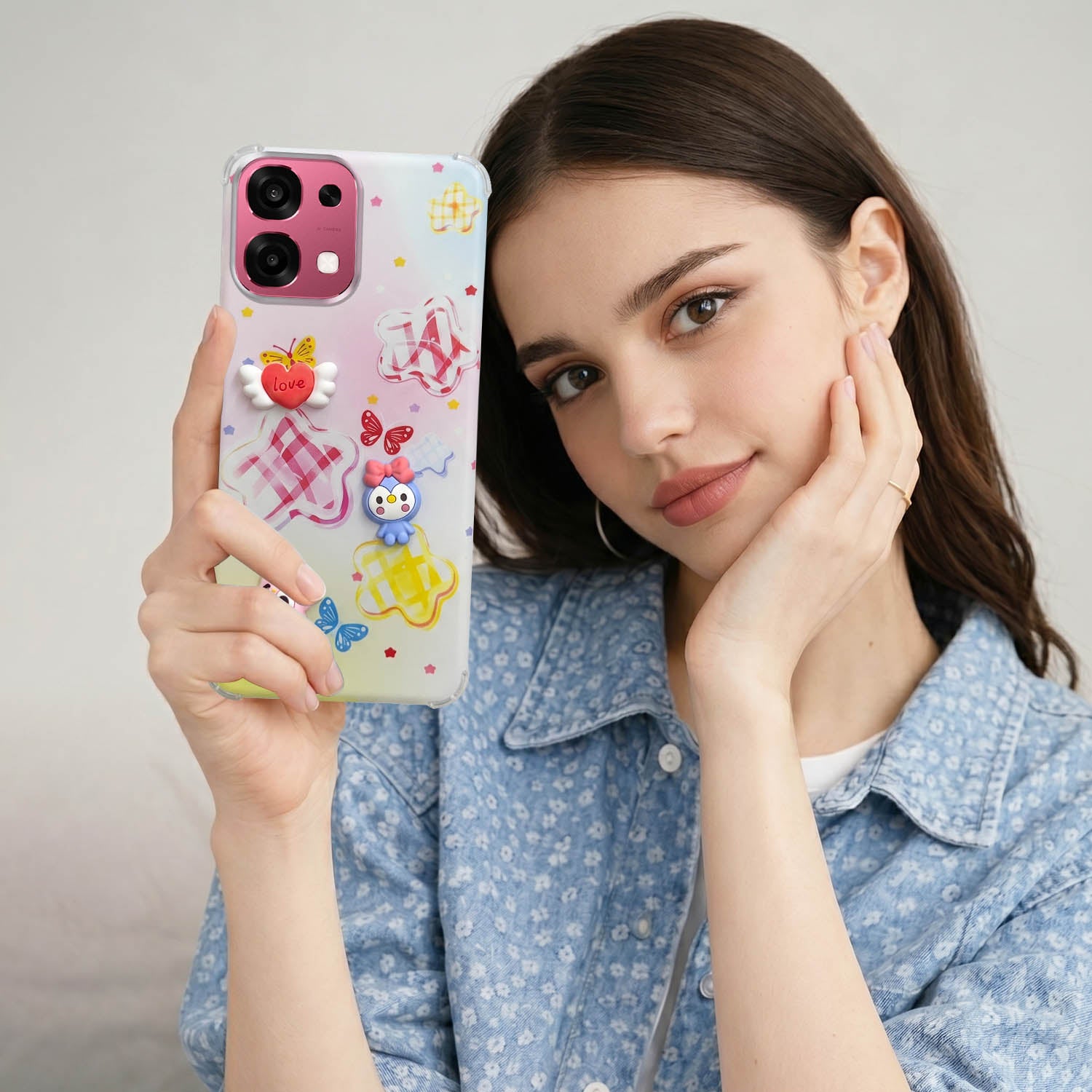 For Oppo F31 5G | Oppo F33 5G Back Cover Case (3D Cute Cartoons | Hard Back Side Soft | Matte Premium Finish | HD Printing)