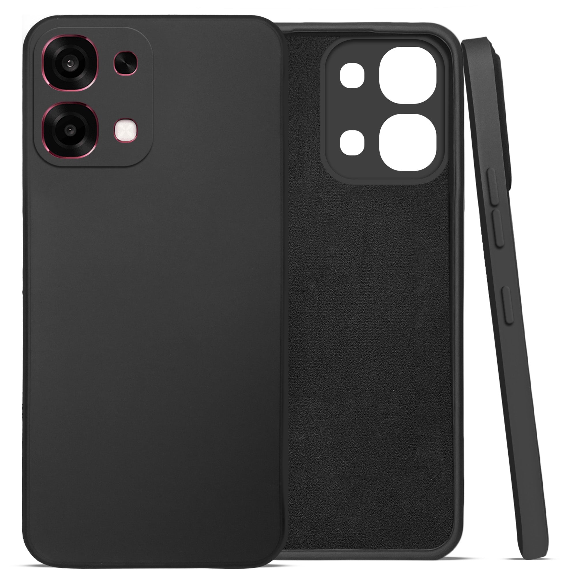 For Oppo F31 5G Back Cover Case (Matte Finish Silicone with Inside Fiber cloth)