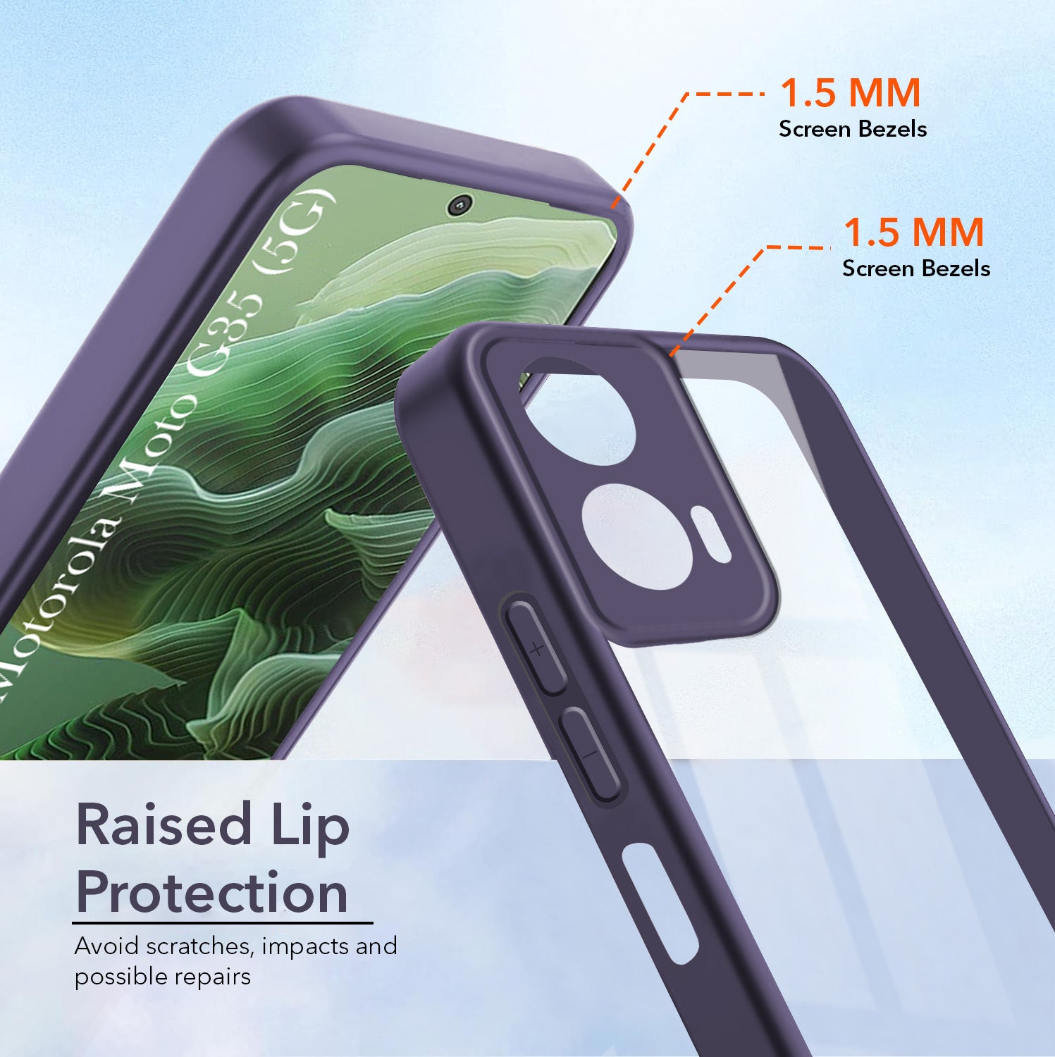 For Motorola Moto G35 5G Back Cover Case (Lifetime Anti Yellow | Anti Scratch | Crystal Clear Shockproof)