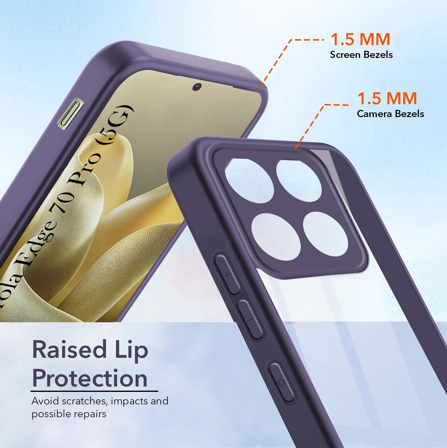 For Motorola Moto Edge 70 Pro Back Cover Case Ultra-Hybrid (Lifetime Anti Yellow | Anti Scratch | Crystal Clear Shockproof)