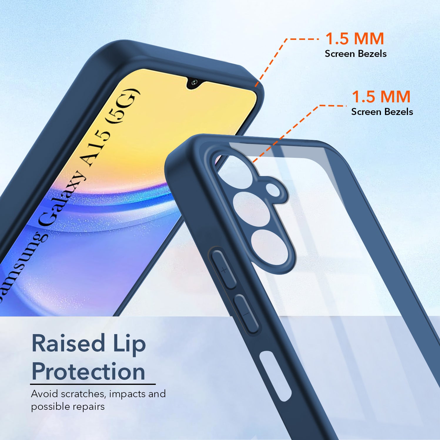 For Samsung Galaxy A15 5G Back Cover Case Ultra-Hybrid (Lifetime Anti Yellow | Anti Scratch | Crystal Clear Shockproof)