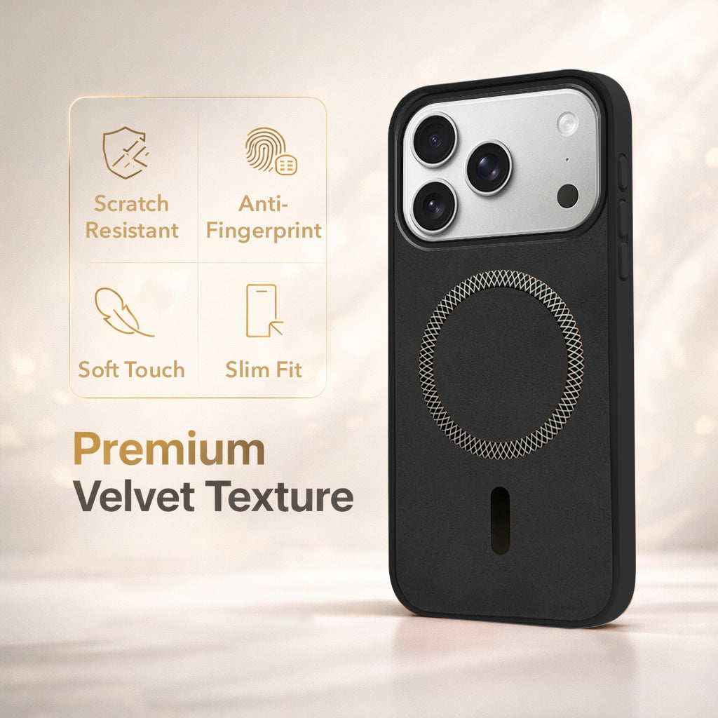 For Apple iPhone 17 Pro Back Cover Case Leather Finish (MagSafe Compatible Wireless Charging | Soft Touch | Camera Bump Protection)