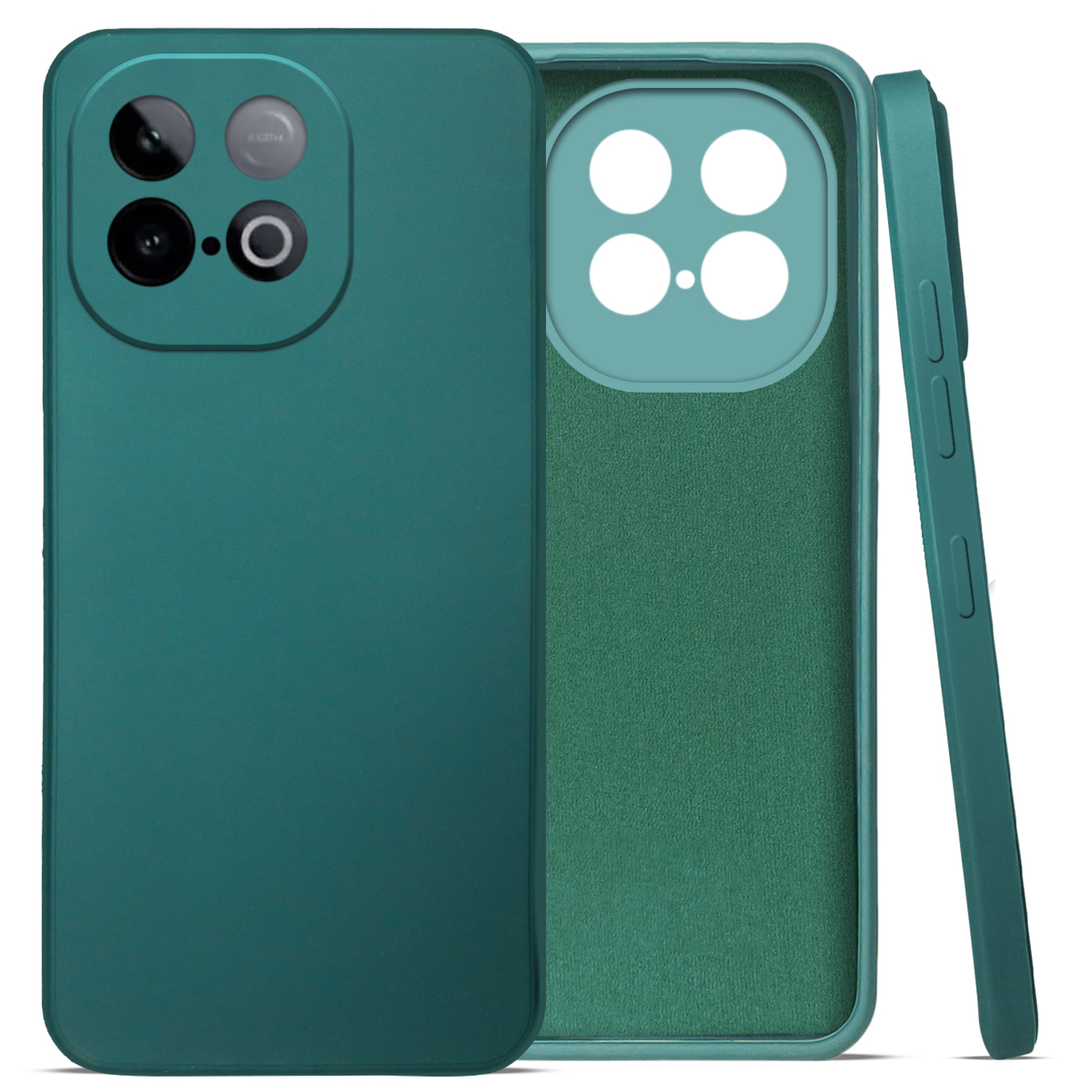 For Vivo iQOO Neo 10 Back Cover Case (Matte Finish Silicone with Inside Fiber Cloth)
