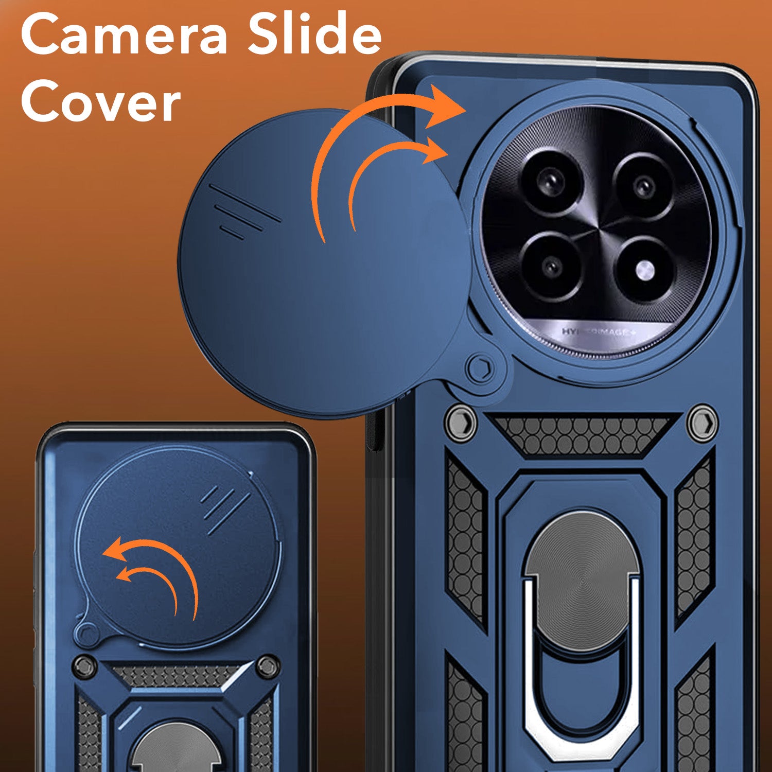 For Realme 14 Pro Lite Back Cover Case (Hybrid Dual Armor Polycarbonate)