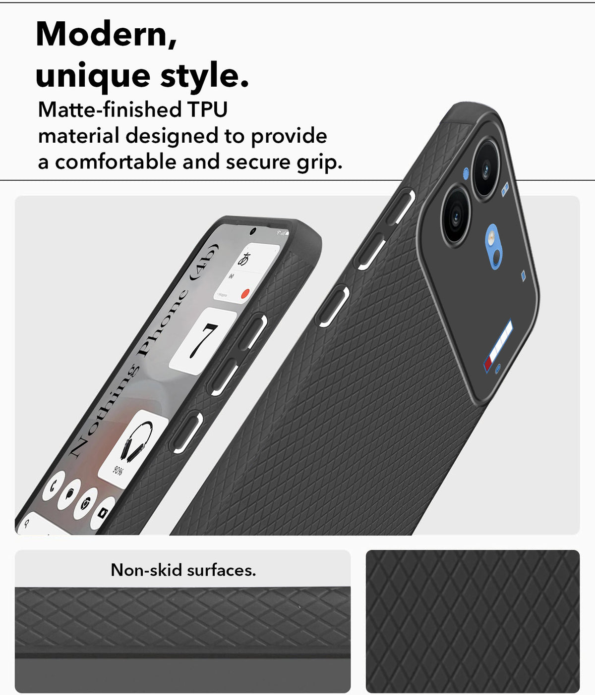For Nothing Phone 4B 5G Back Cover Case Liquid Silicone (Camera Protection | Side Grip Texture | Soft and Flexible)