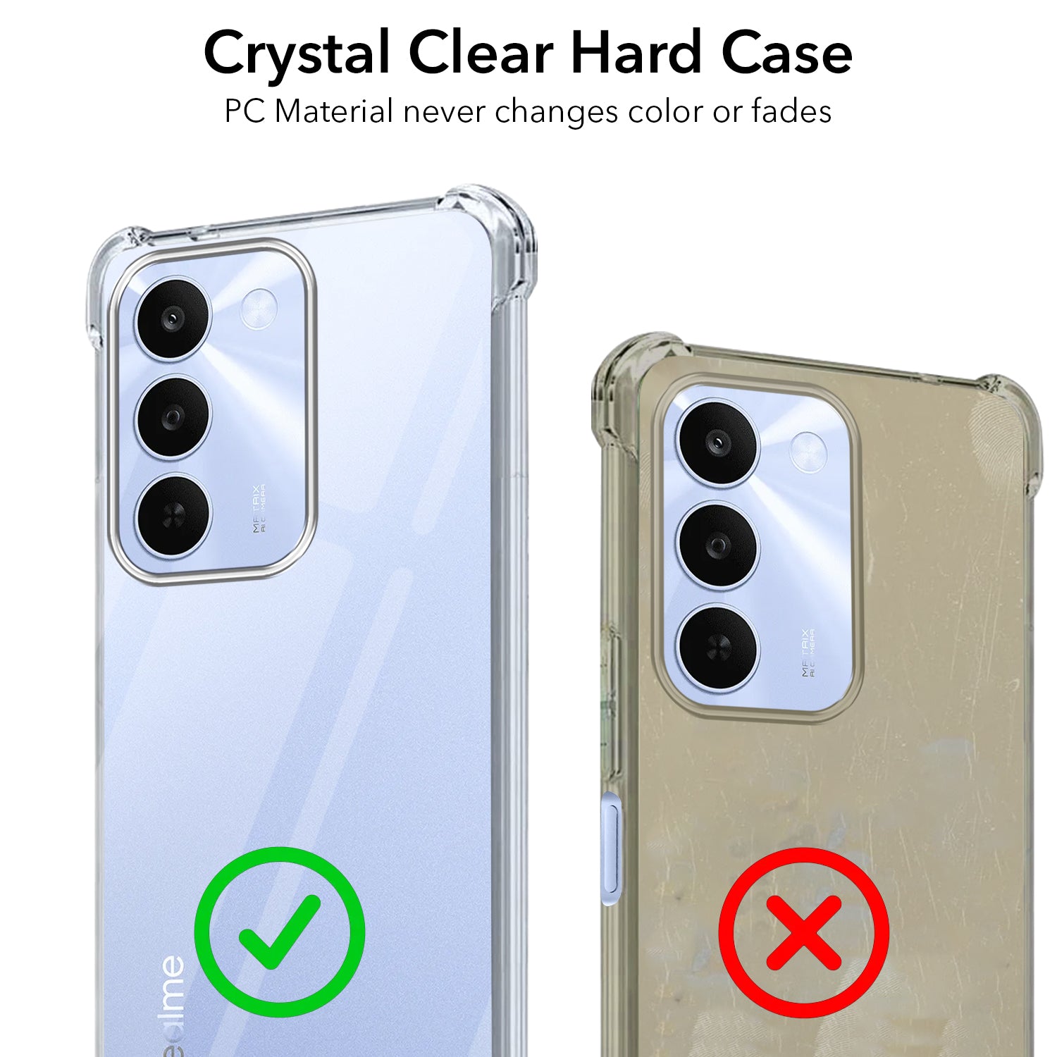 For Realme C83 5G Back Cover Shockproof Crystal-Clear (Drop & Camera Protection | Hard Polycarbonate)