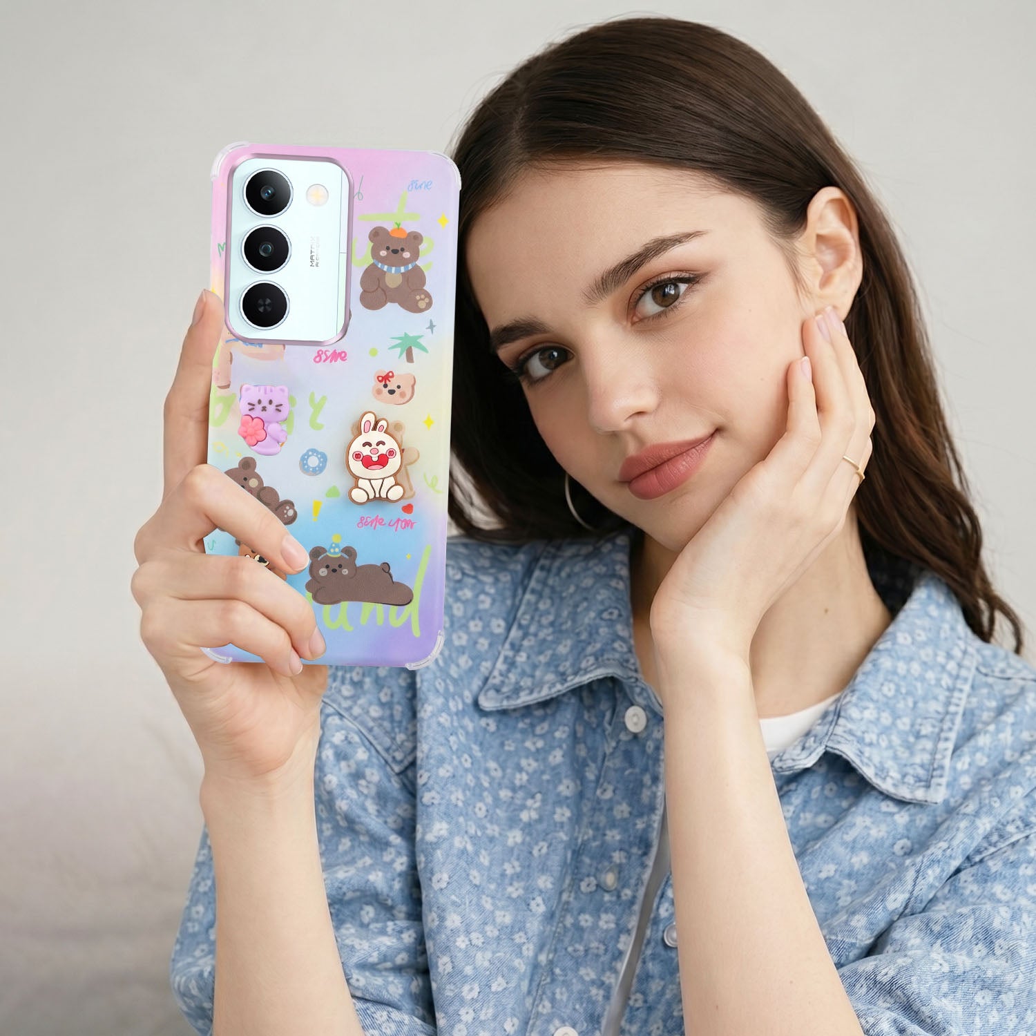 For Realme P4 Lite 5G | Realme Narzo 100 Lite 5G Back Cover Case (3D Cute Cartoons | Hard Back Side Soft | Matte Premium Finish | HD Printing)