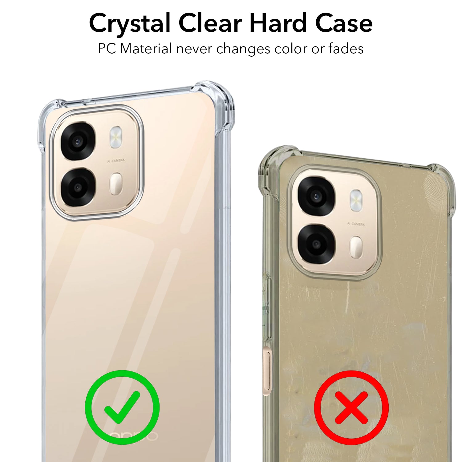For Oppo A6 Pro Back Cover Shockproof Crystal-Clear (Drop & Camera Protection | Hard Polycarbonate)