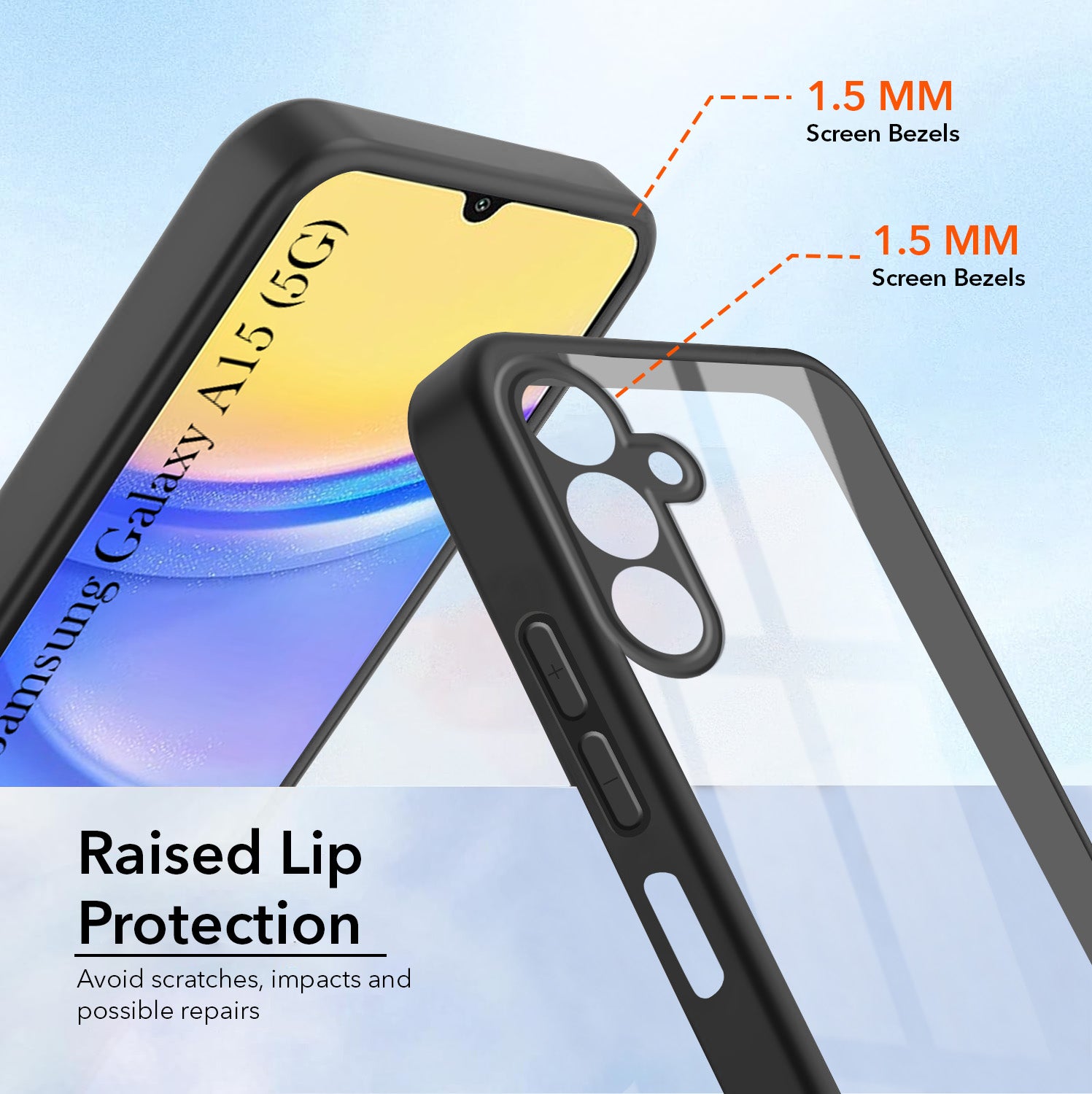 For Samsung Galaxy A15 5G Back Cover Case Ultra-Hybrid (Lifetime Anti Yellow | Anti Scratch | Crystal Clear Shockproof)