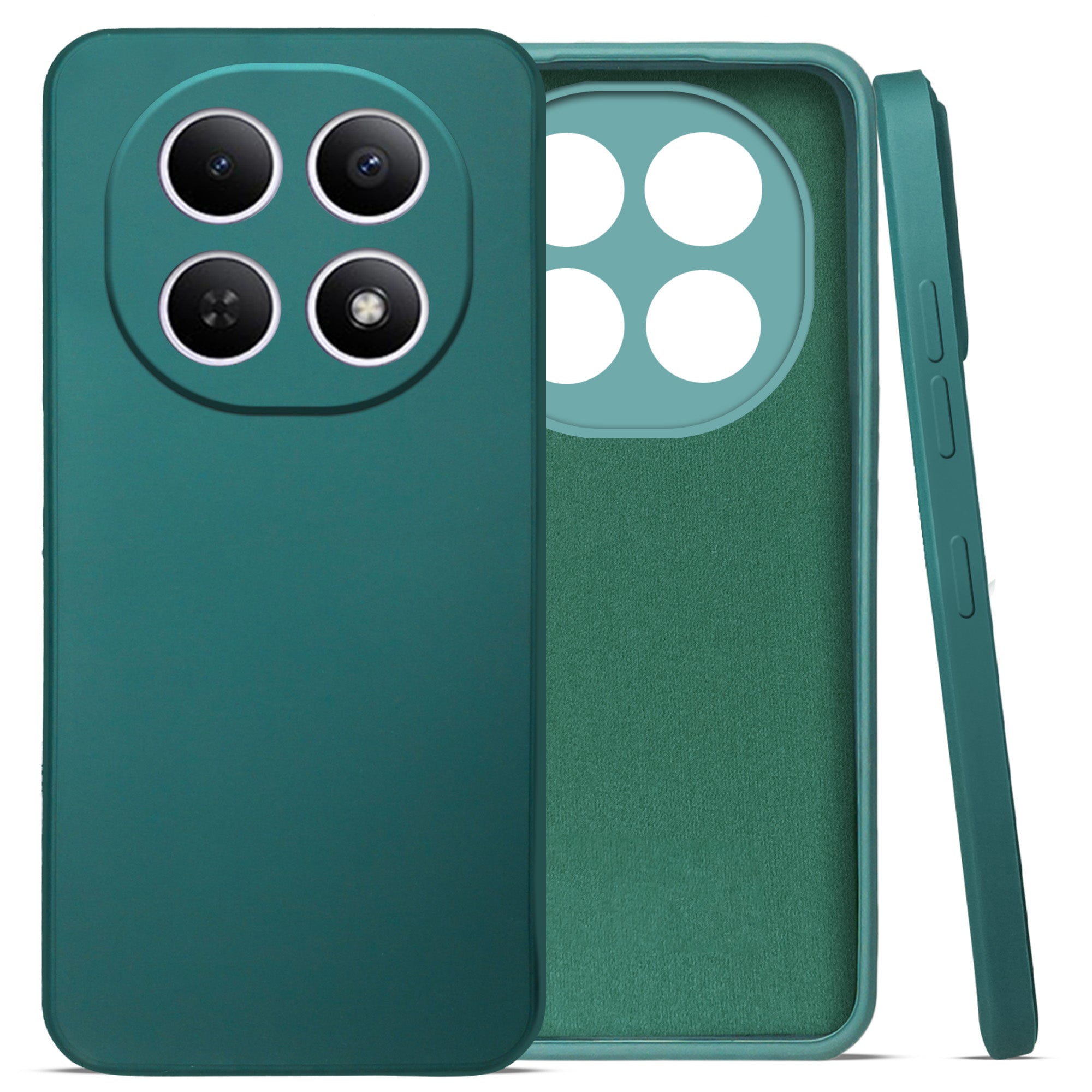 For Xiaomi Redmi Note 15 5G Back Cover Case (Matte Finish Silicone with Inside Fiber cloth)