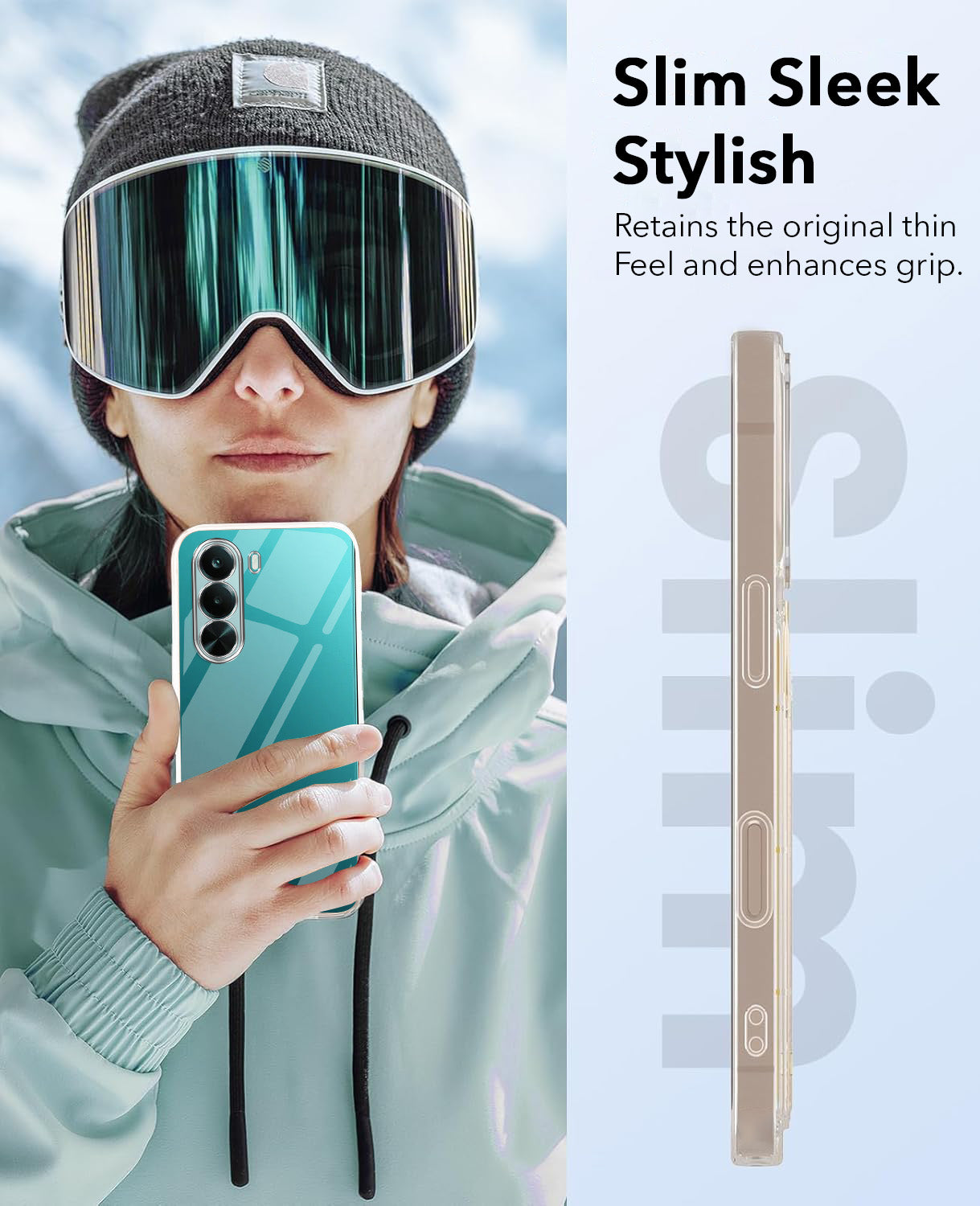 For Realme P4x Back Cover Case Lifetime Anti-Yellow Clear (Sleek Hard Crystal | Shockproof and Camera Protection)