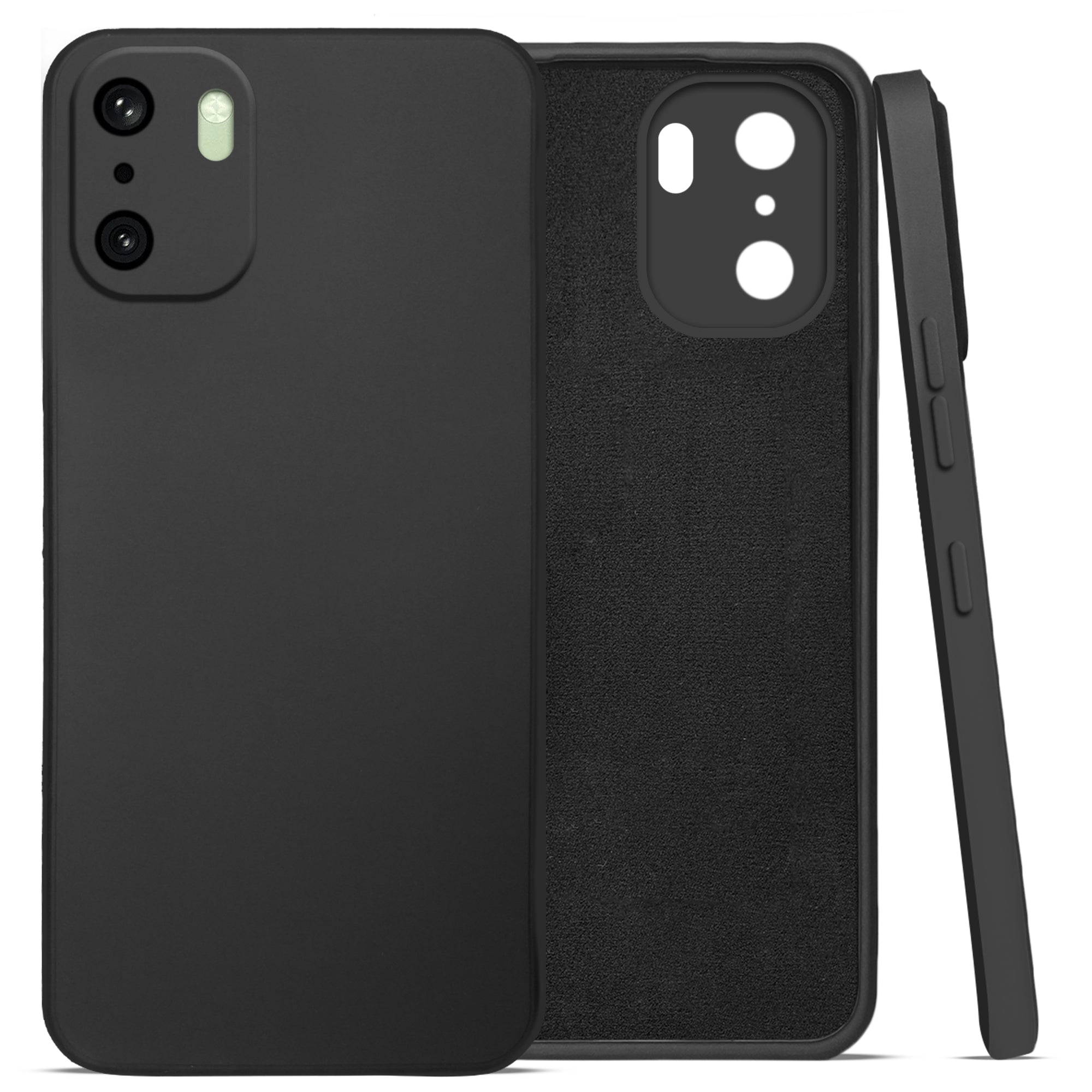 For OnePlus 15R Back Cover Case (Matte Finish Silicone with Inside Fiber cloth)