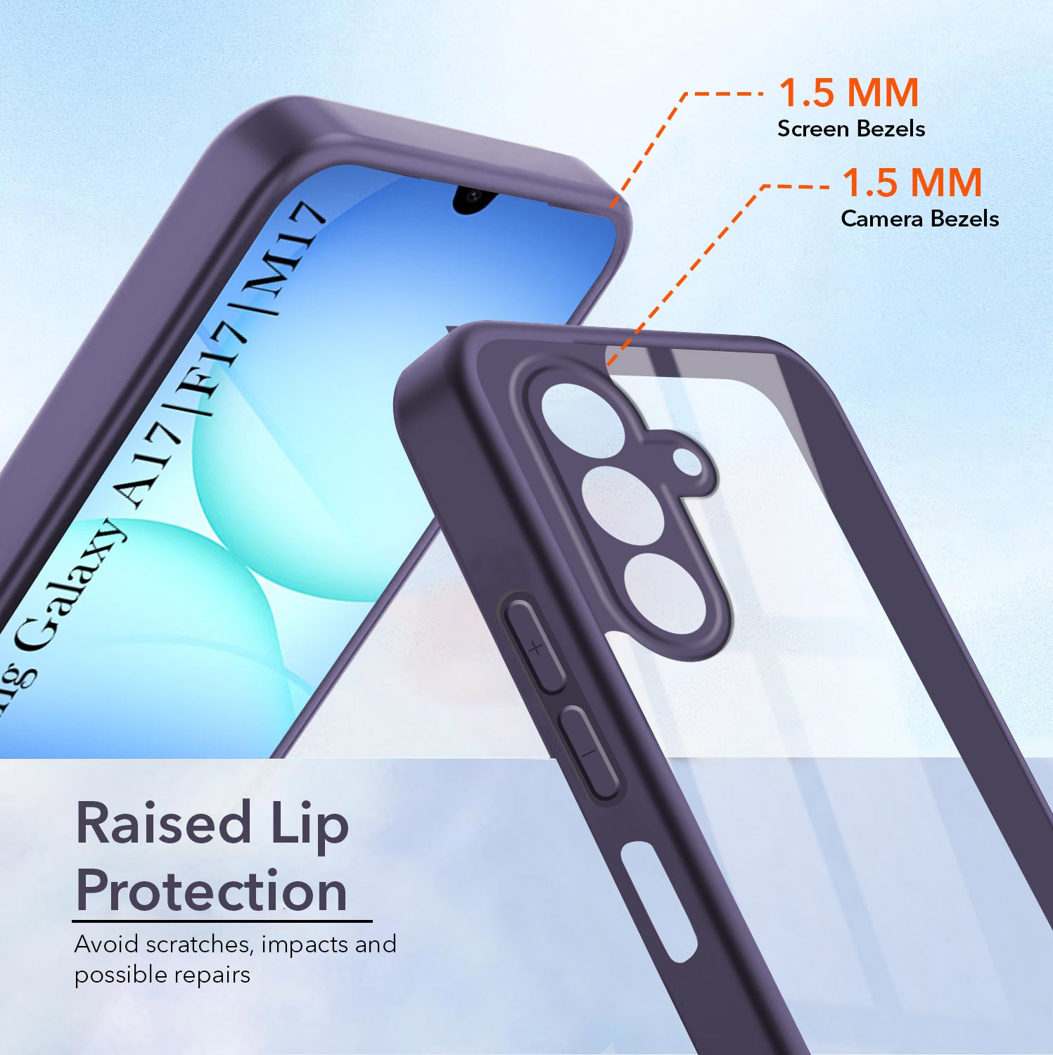 For Samsung Galaxy A17 | Samsung F17 | Samsung M17 5G Back Cover Case Ultra-Hybrid (Lifetime Anti Yellow | Anti Scratch | Crystal Clear Shockproof)