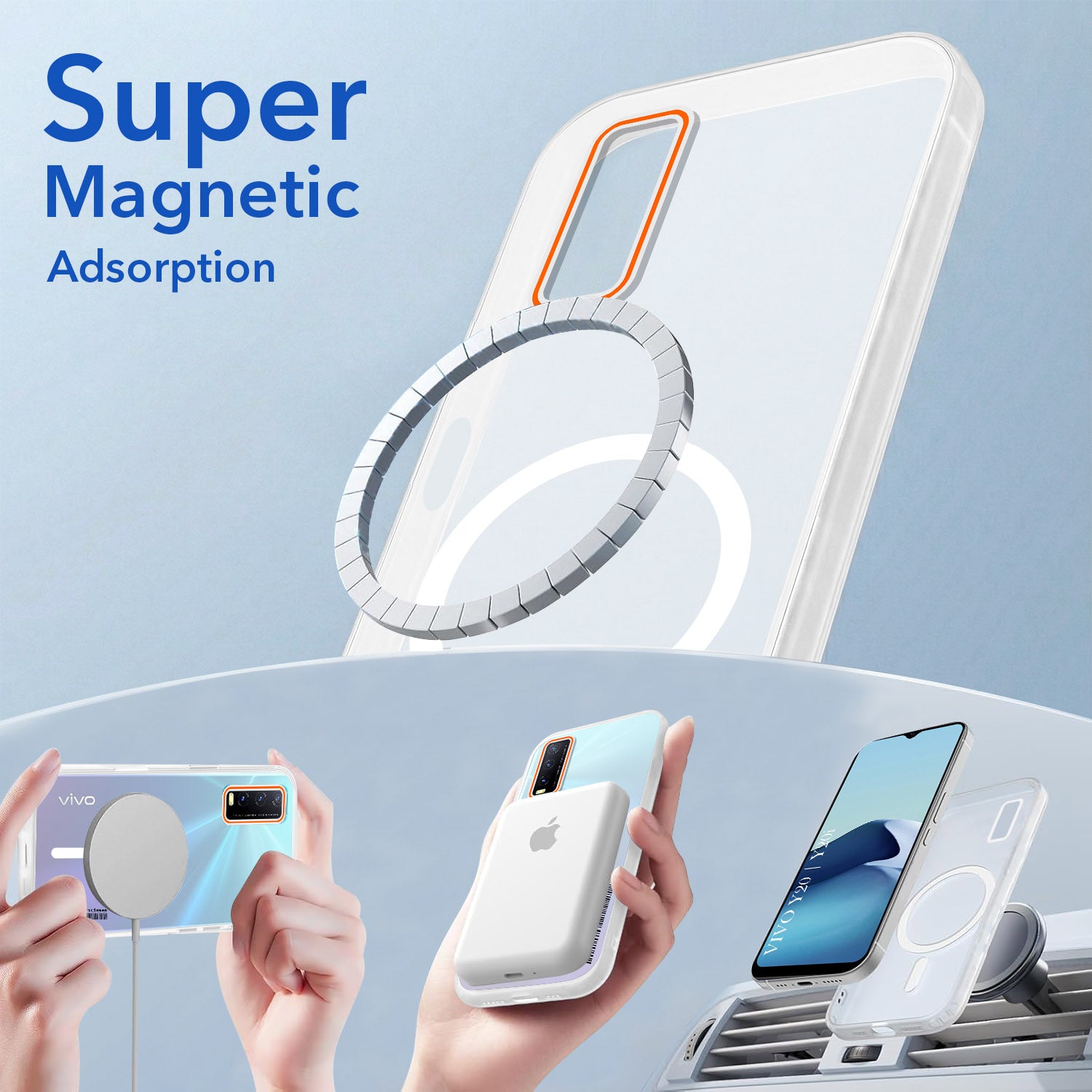 For Vivo Y20 | Y20i Back Cover Case (Soft Touch | Camera Bump Protection | MagSafe Compatible | Matte Finish)