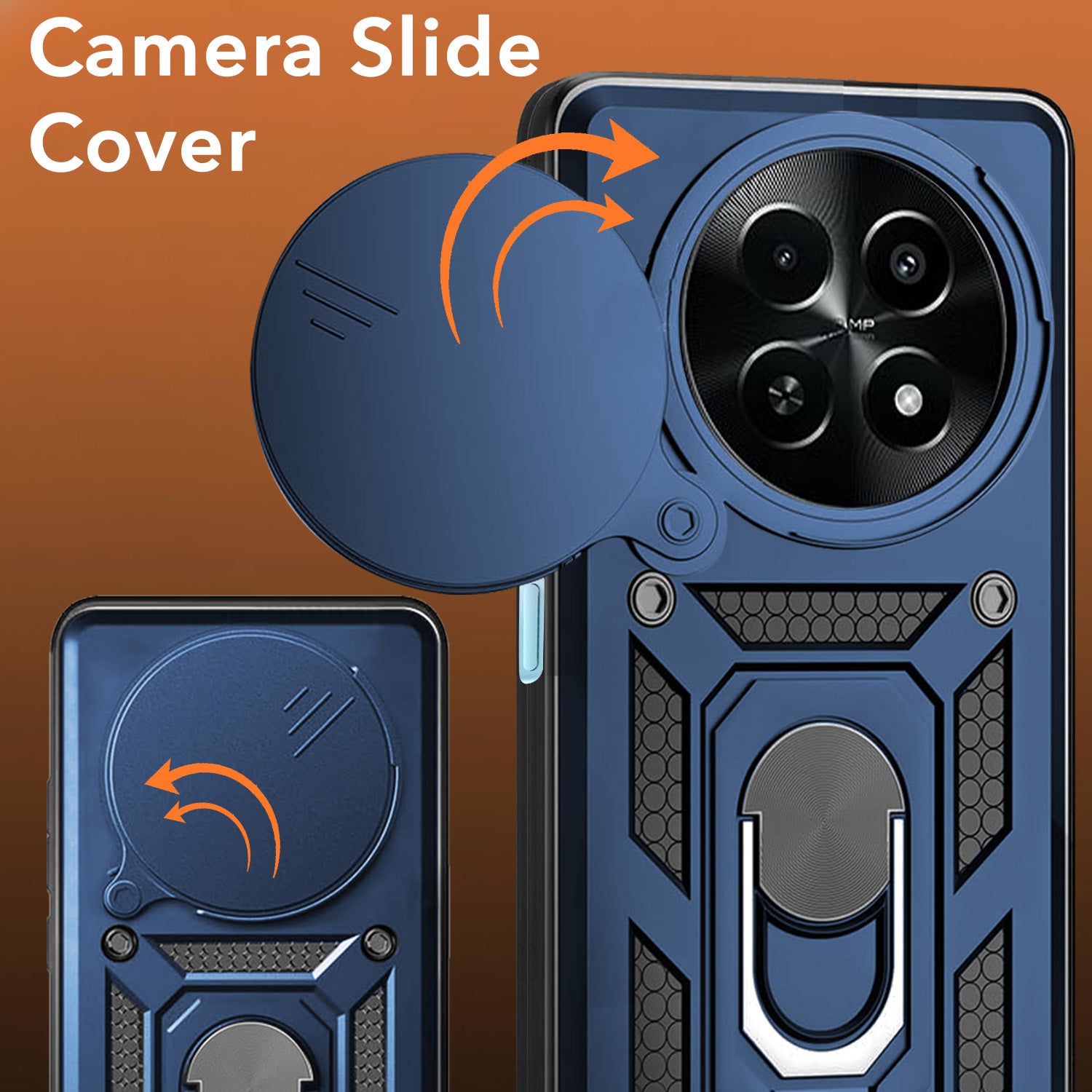 For Realme C65 5G Back Cover Case (Hybrid Dual Armor Polycarbonate)