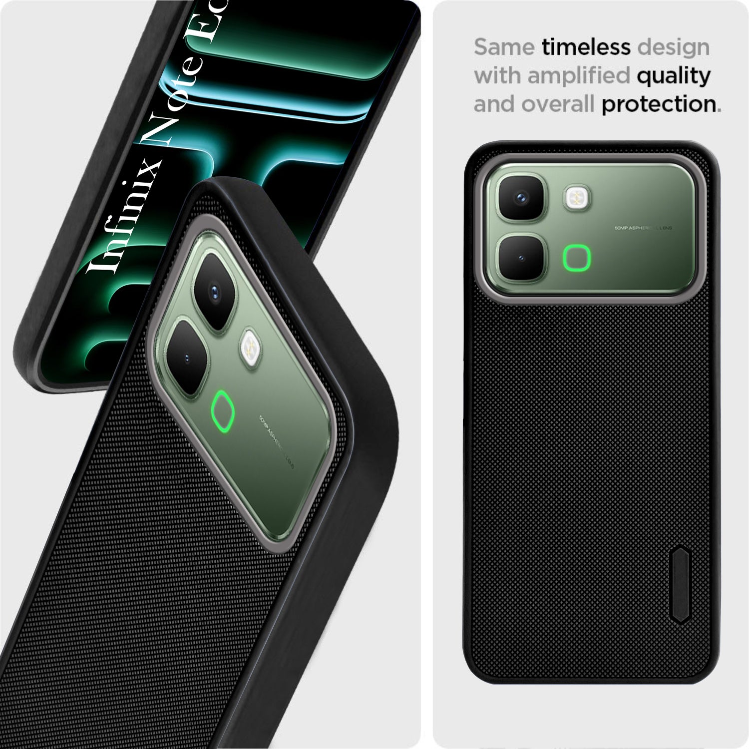 For Infinix Note Edge Back Cover Case Rubberised (Textured Grip Design | Micro-Fiber Cloth Inside | Slim and Light Weight | Soft Touch and Feel)