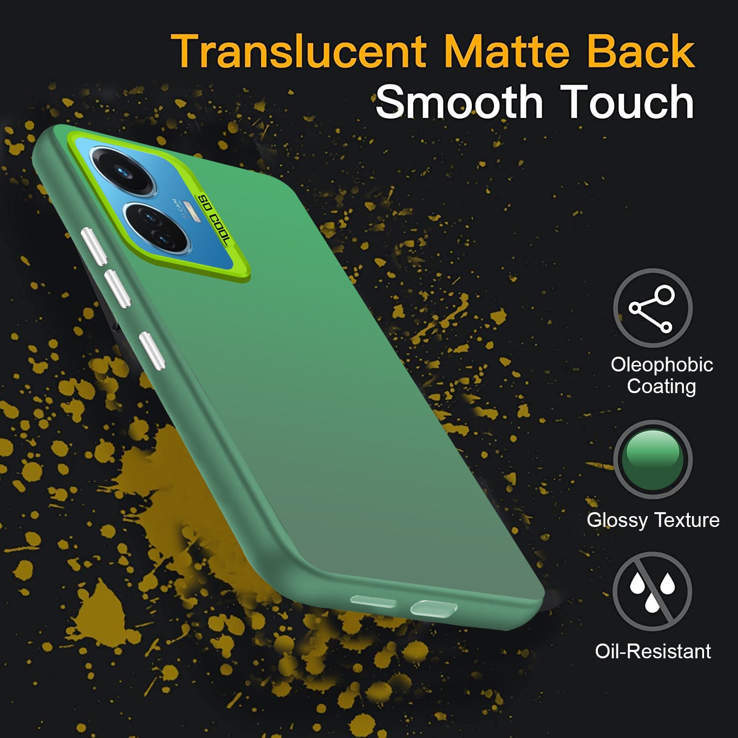 For Vivo IQOO Z6 44W Hard Back Cover Case (Velvet Touch | Professional Glossy Finish | Camera Protection Bump)