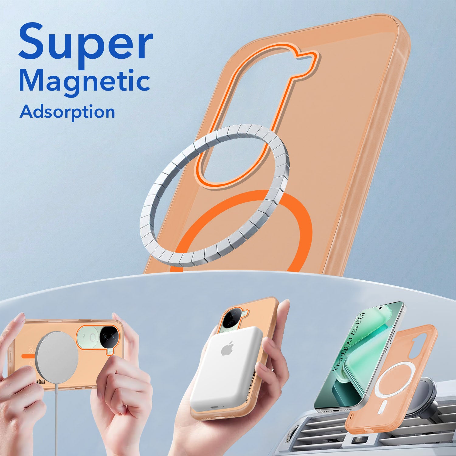 For Vivo iQOO Z9s Back Cover Case (Soft Touch | Camera Bump Protection | MagSafe Compatible | Matte Finish)