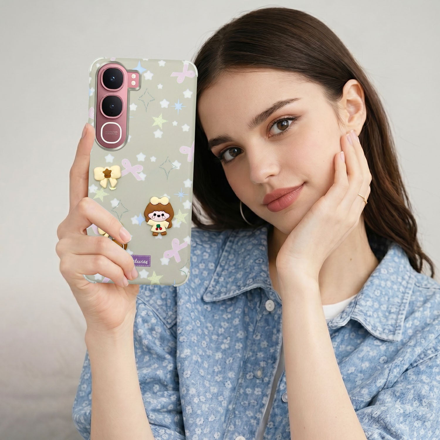 For Vivo Y31 5G Back Cover Case (3D Cute Cartoons | Hard Back Side Soft | Matte Premium Finish | HD Printing)