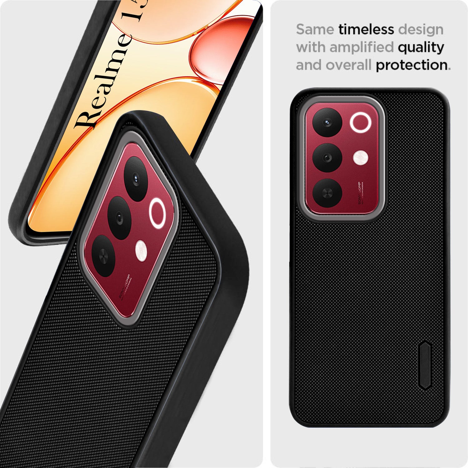 For Realme 15X Back Cover Case (Textured Grip Design | Micro-Fiber Cloth Inside | Slim and Light Weight | Soft Touch and Feel)