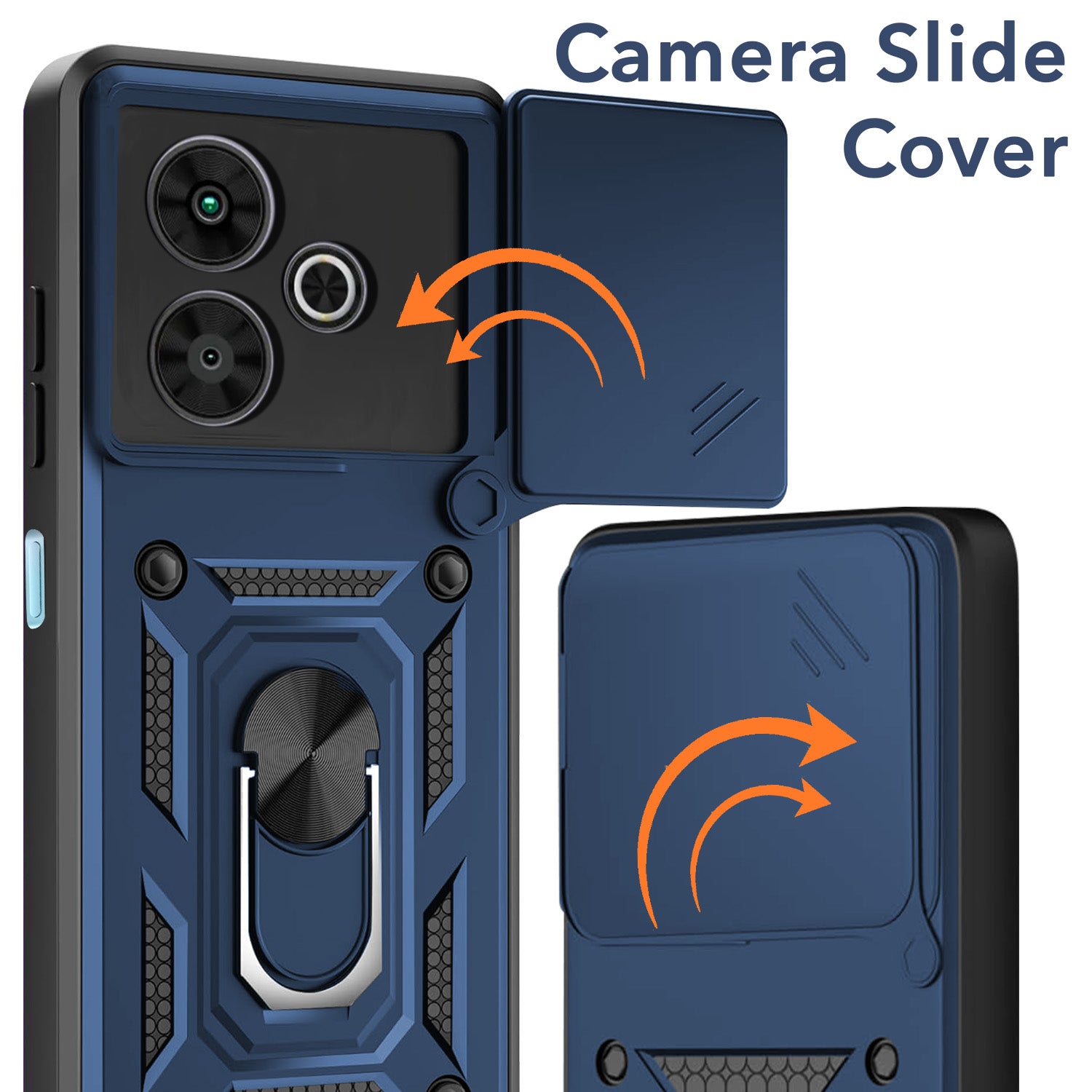 For Poco M6 Plus 5G Back Cover Case (Hybrid Dual Armor Polycarbonate)