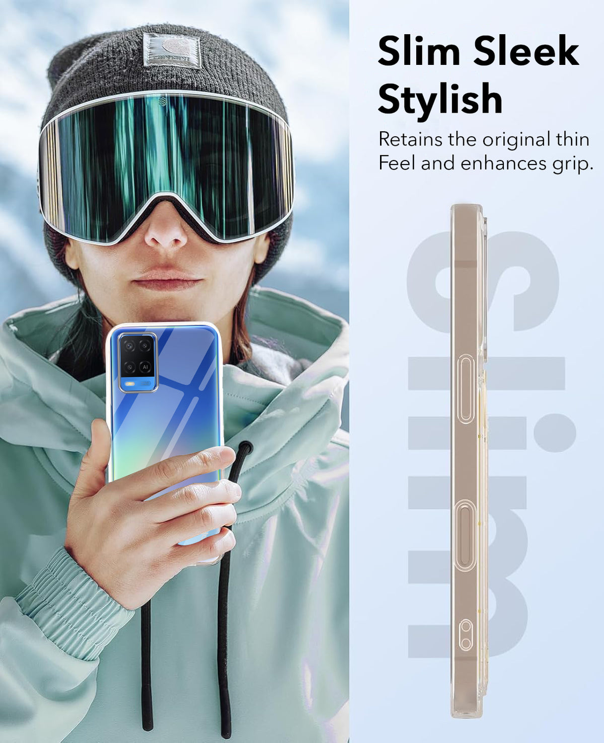 For Oppo A54 Back Cover Case Lifetime Anti-Yellow Clear (Sleek Hard Crystal | Shockproof and Camera Protection)