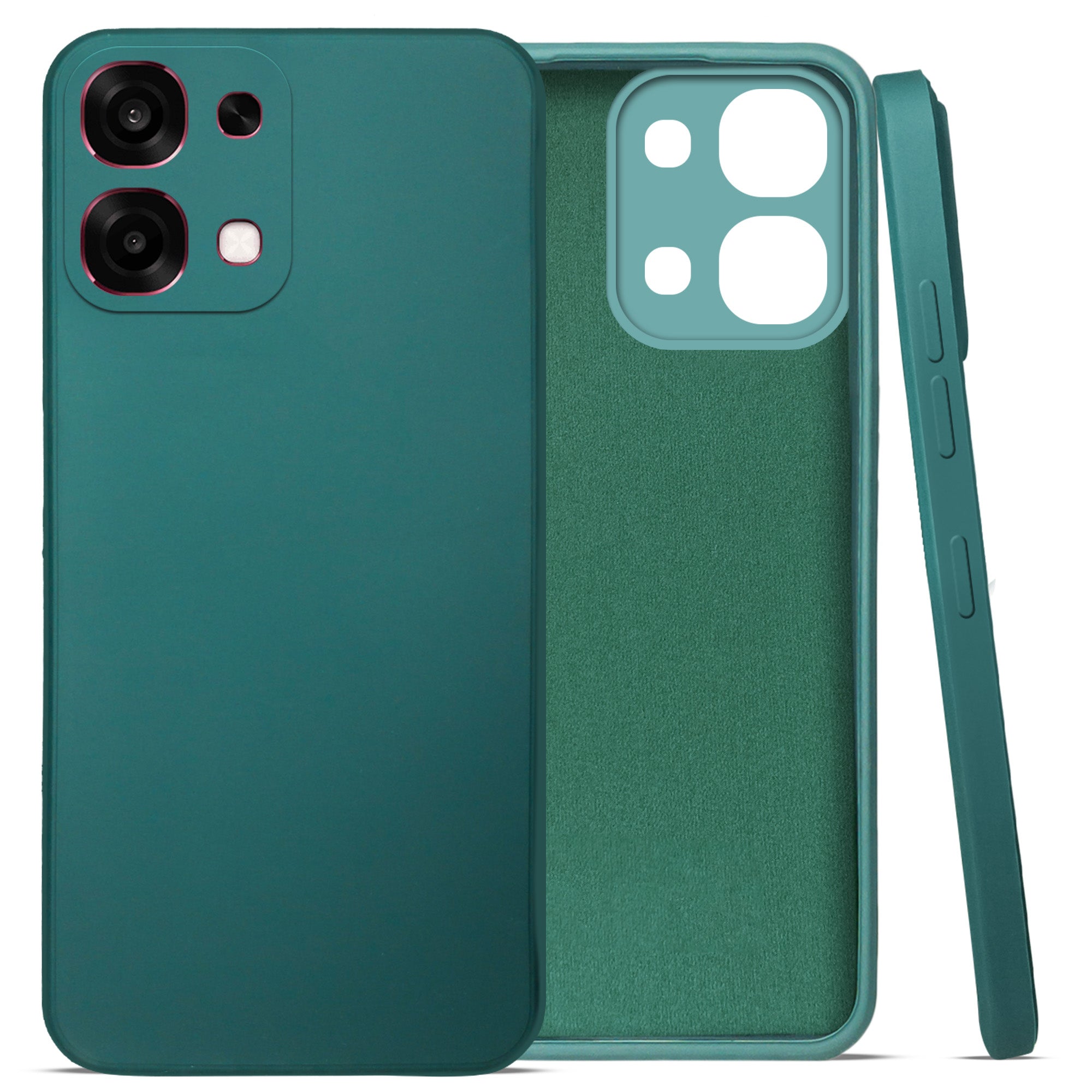 For Oppo F31 5G Back Cover Case (Matte Finish Silicone with Inside Fiber cloth)