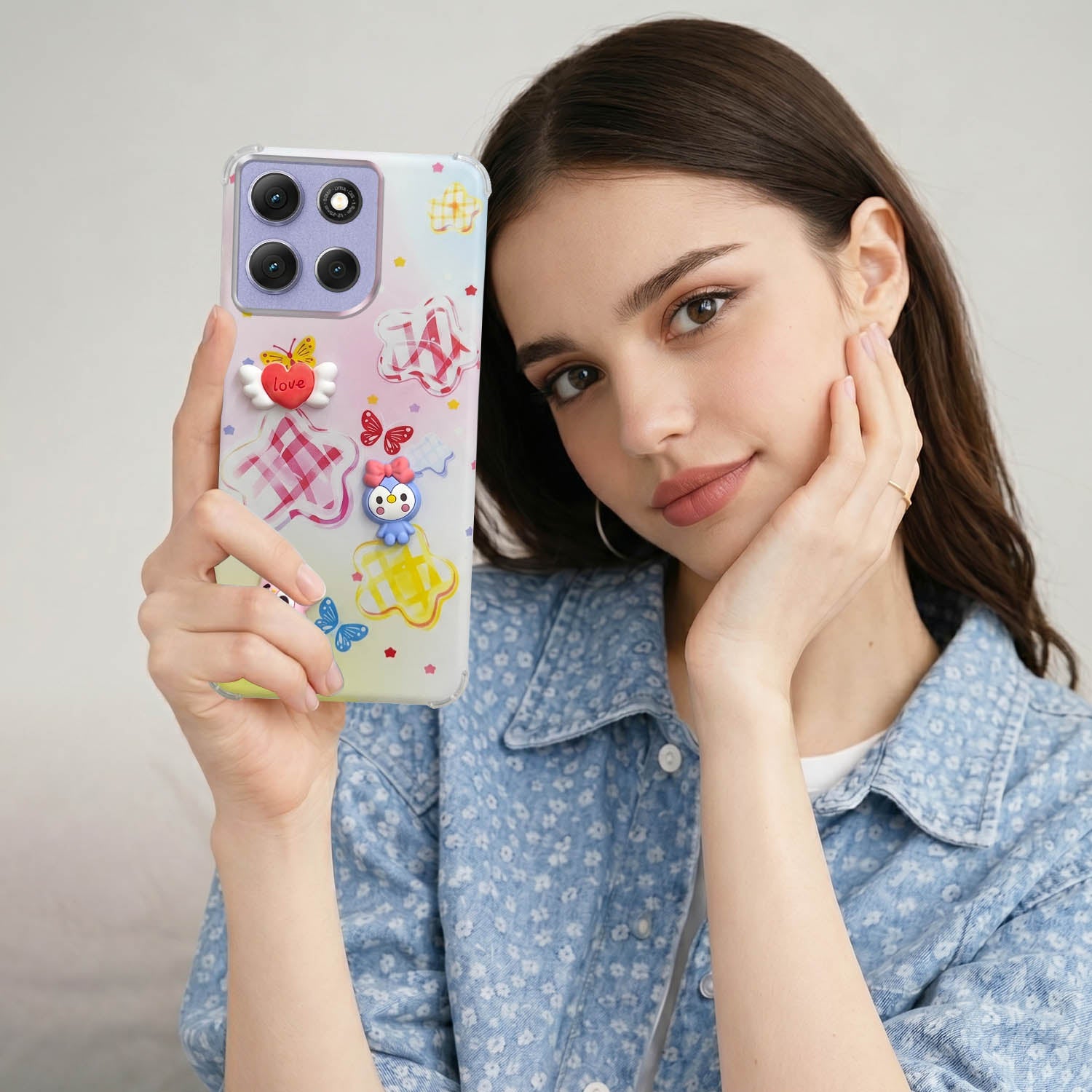 For Motorola Moto G86 Power Back Cover Case (3D Cute Cartoons | Hard Back Side Soft | Matte Premium Finish | HD Printing)