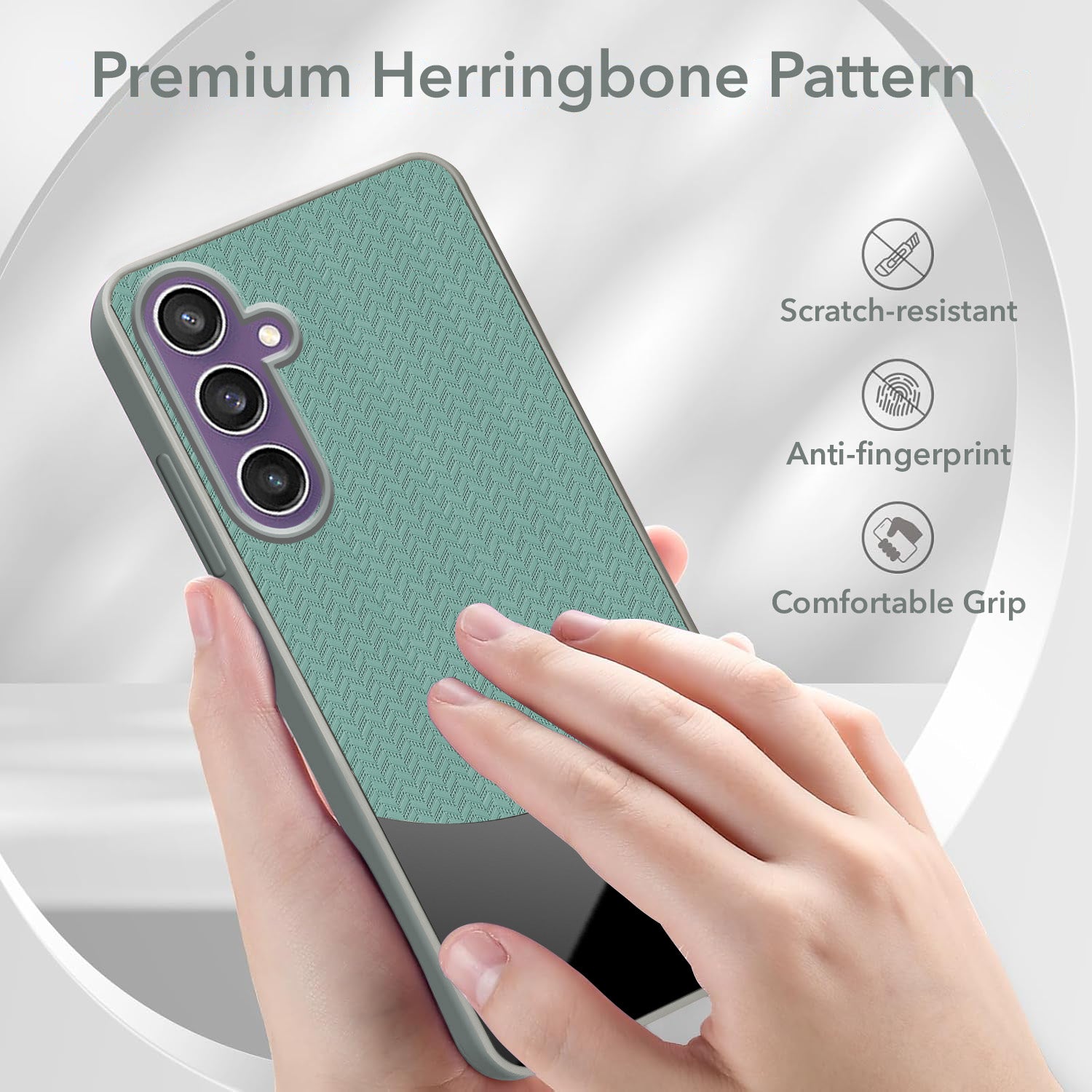 For Samsung Galaxy S23 FE 5G Back Cover Case (Elegant PU Leather Finish | Premium Minimalist Professional | Camera Protection Bump)