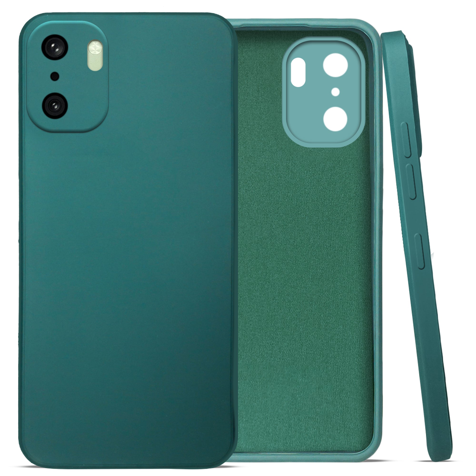 For OnePlus 15R Back Cover Case (Matte Finish Silicone with Inside Fiber cloth)
